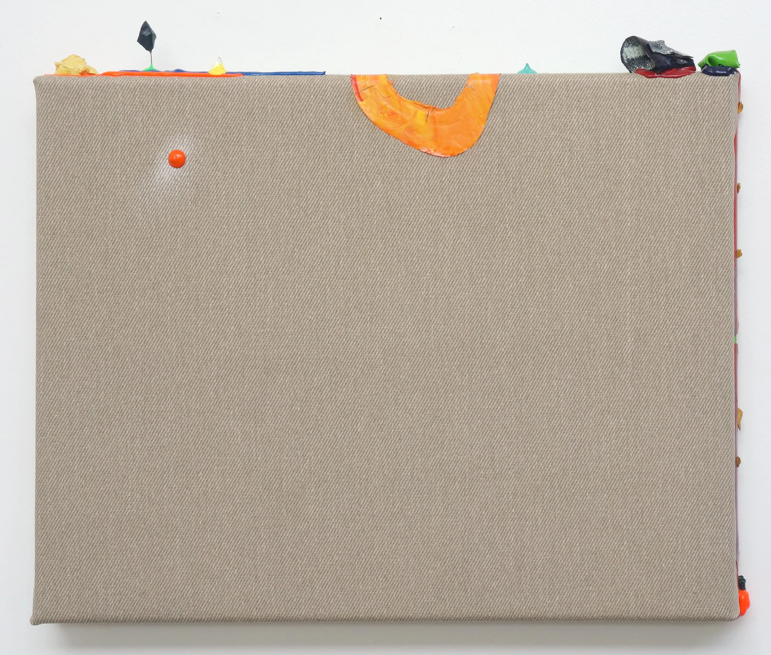  JOEL GAILER  The precarious conclusions of medium specificity #2 (diptych) , 2019 acrylic oil and gouache on linen 33 x 40 cm 