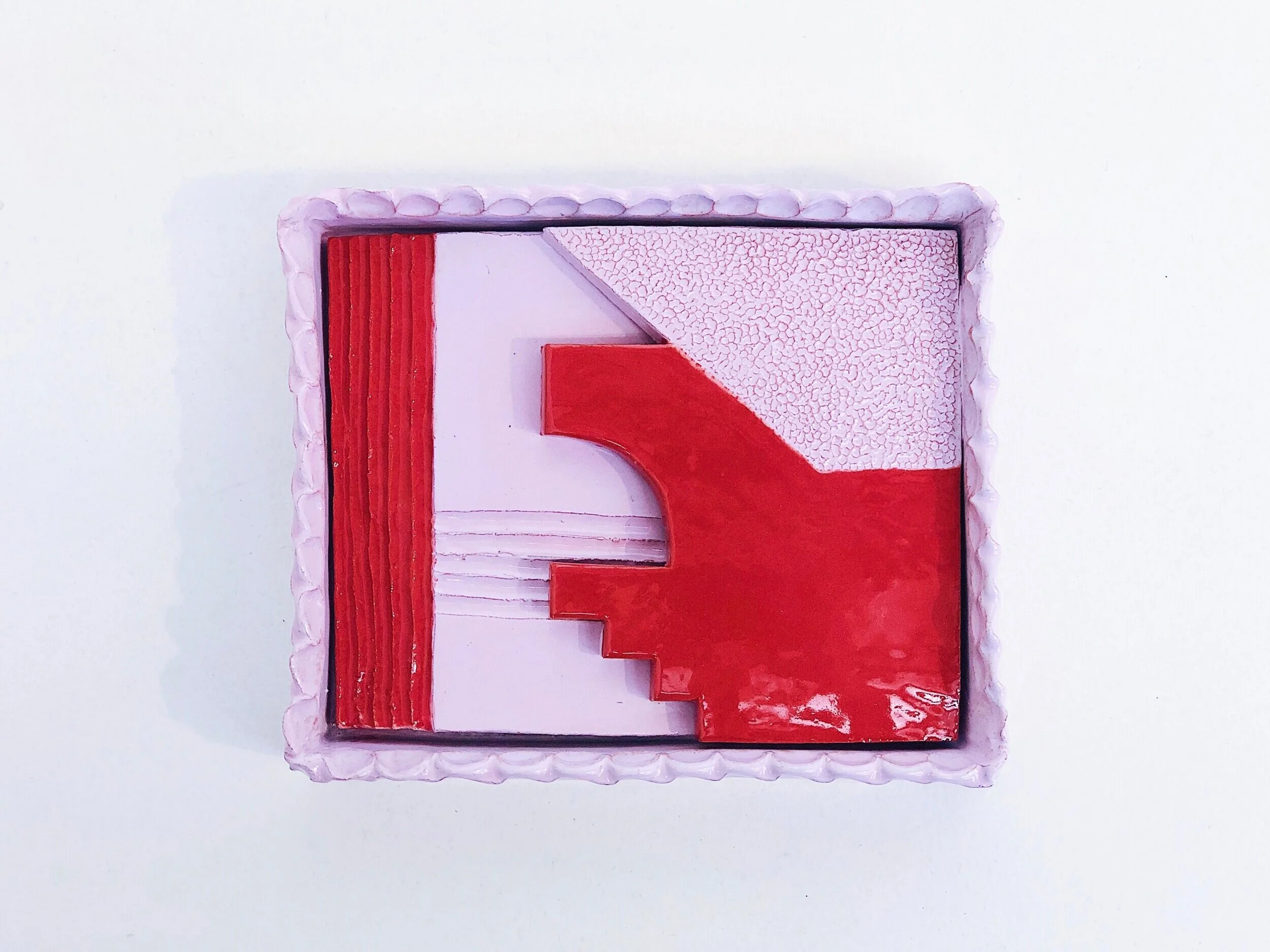   When You Say One Thing But Mean Another , 2020 glazed earthenware. 15.5 x 19 x 4 cm 
