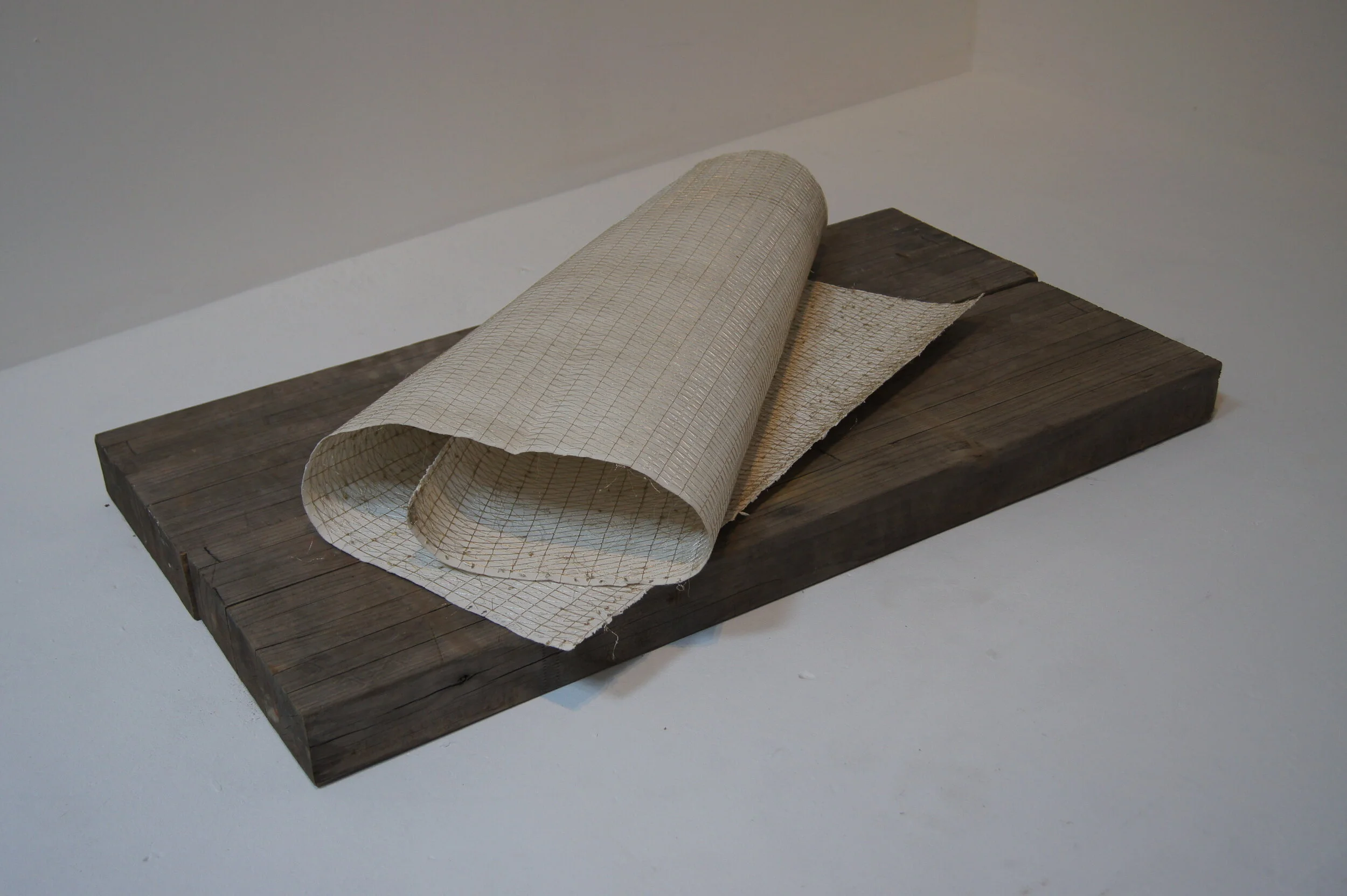   Reading From Both Sides,  2013  Polycotton Thread on Arches 300gsm  83 x 23 x 155 cm 