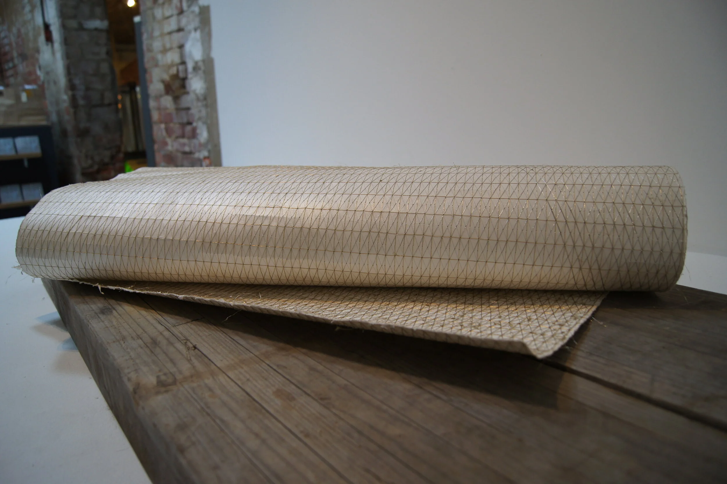   Reading From Both Sides , 2013  Polycotton Thread on Arches 300gsm  83 x 23 x 155 cm 