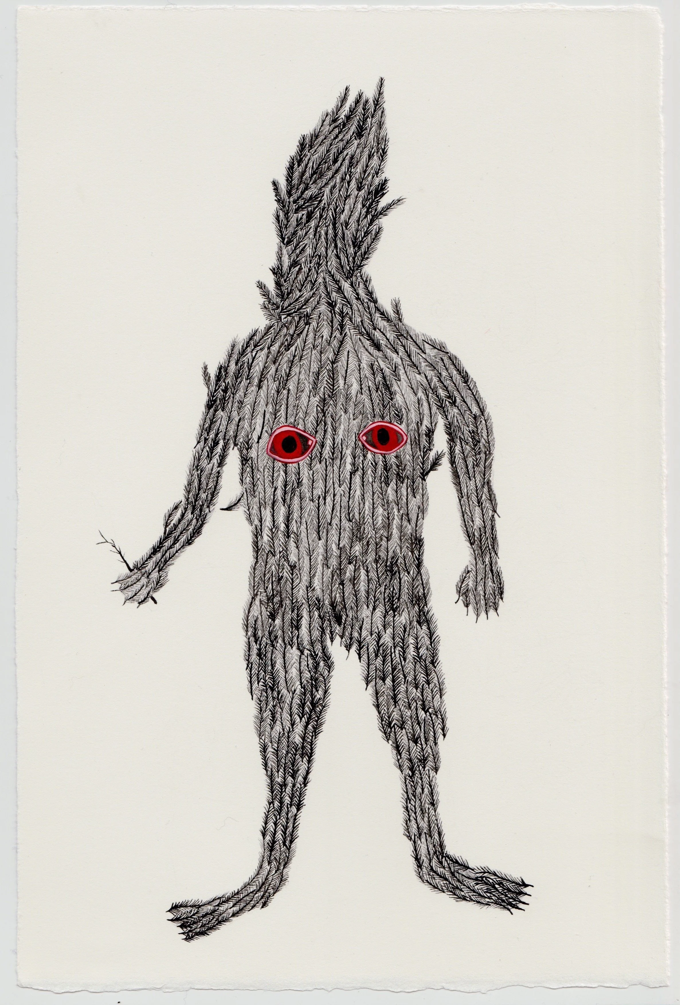  PIP RYAN  Little Stick , 2022 watercolour, gouache, pencil on paper, framed 29 x 19 cm (paper size) 