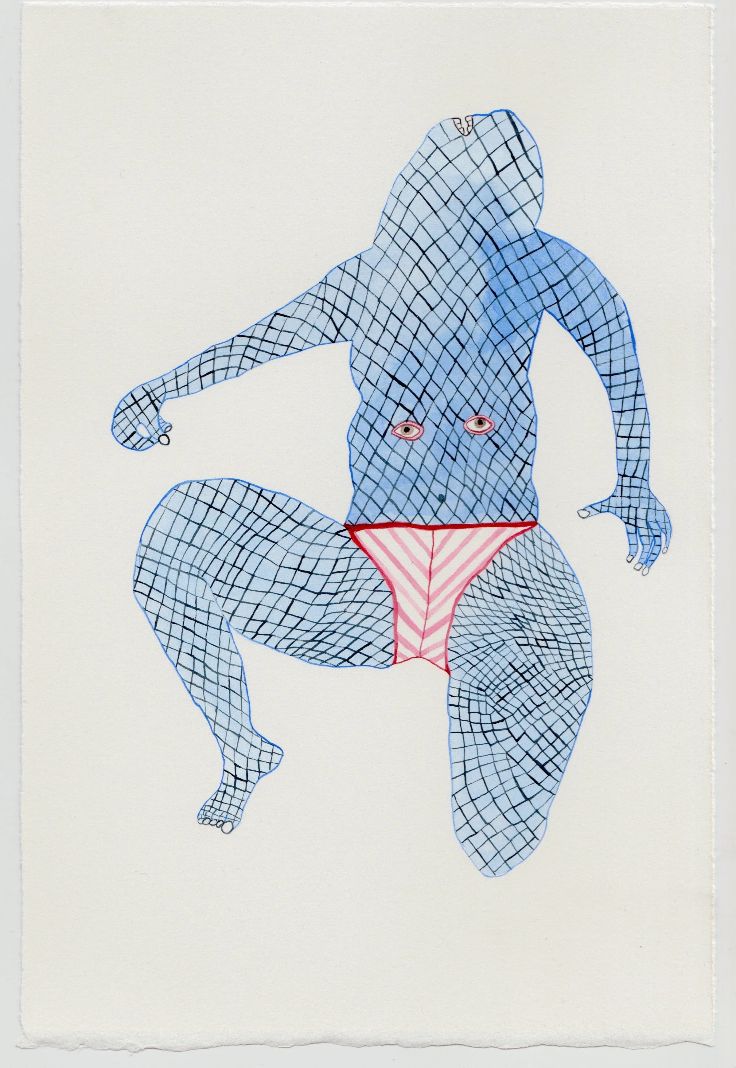  PIP RYAN  Blue Bayou , 2022 watercolour, gouache, pencil on paper, framed 29 x 19 cm (paper size) 