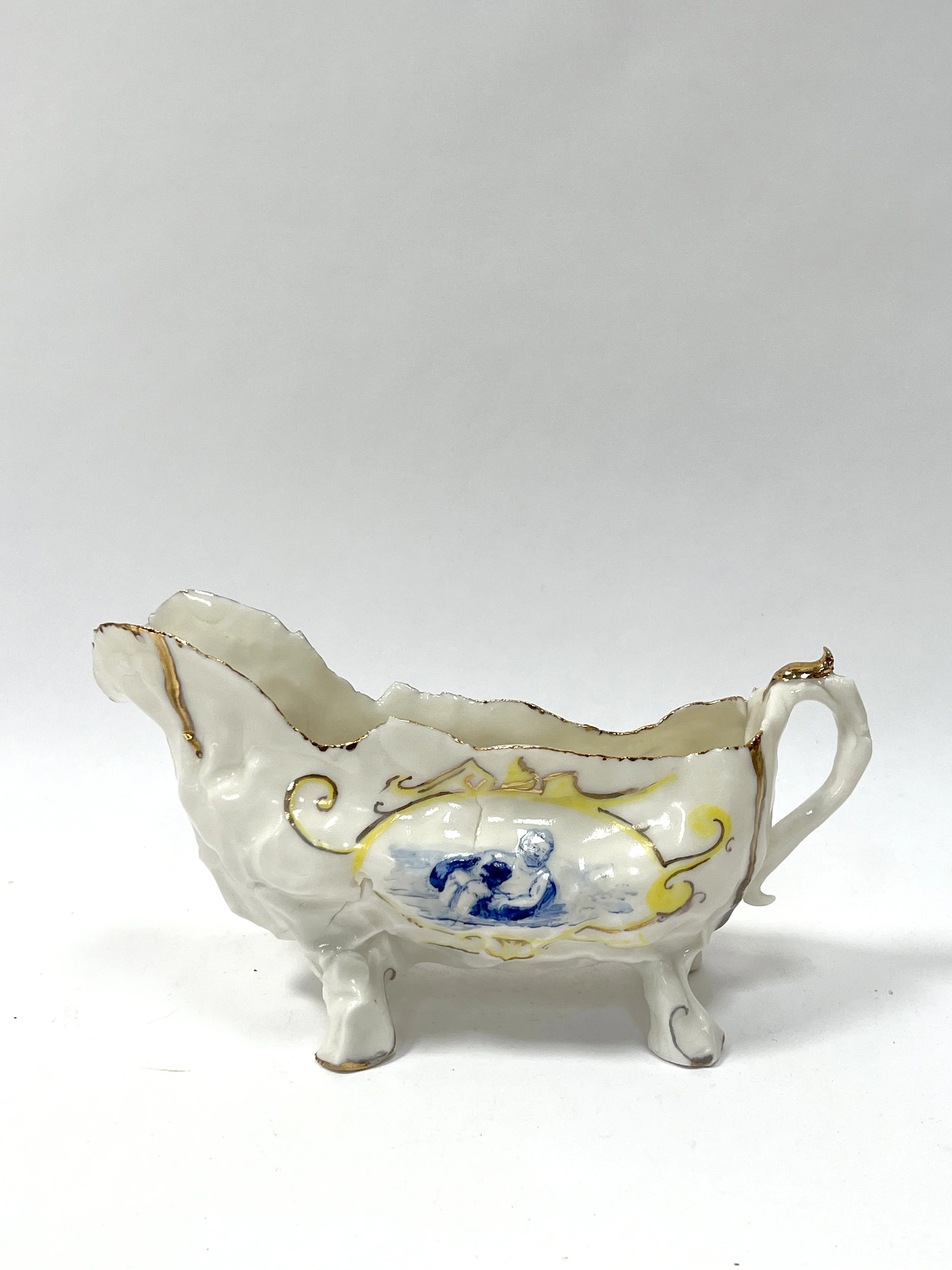  DAVID RAY  Wool of a Sheeps Back , 2023 porcelain, enamel, gold 12 x 8 x 21 cm   I AVAILABLE ARTWORKS I  