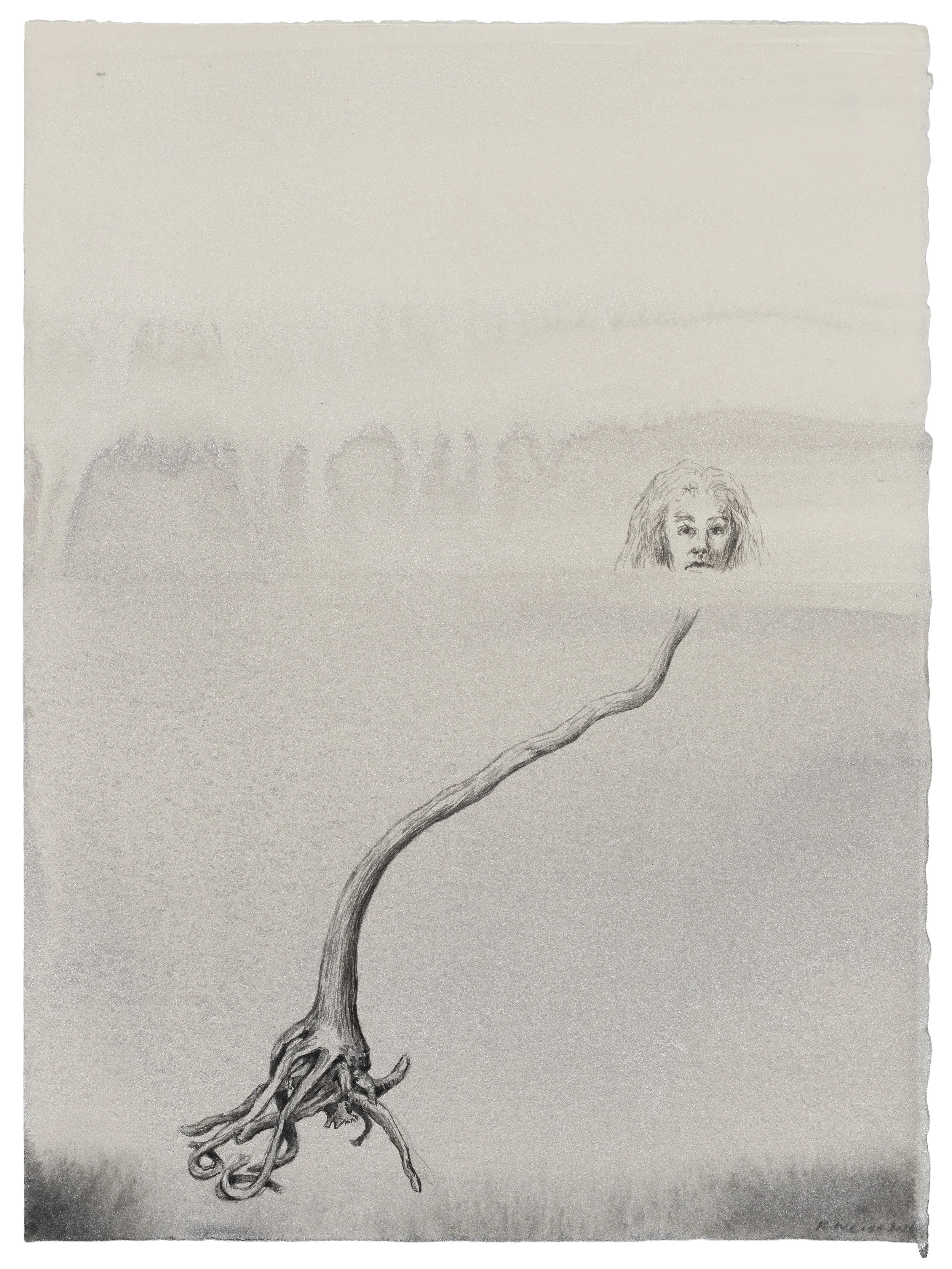  ROSIE WEISS  What lies beneath V , 2025i nk on paper, framed 38 x 28.5 cm 