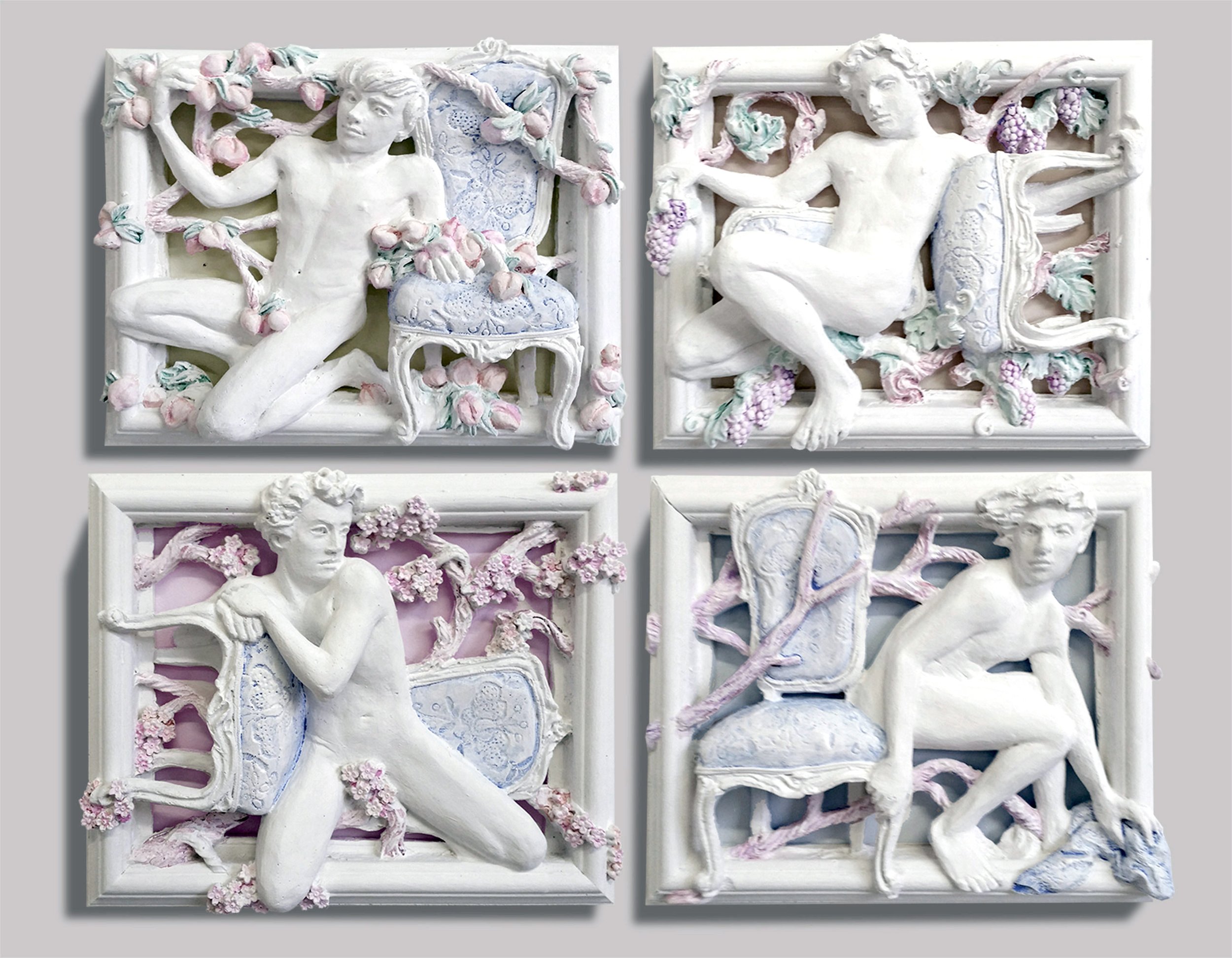  WILLIAM EICHOLTZ  Four Seasons Follies , 2019 polymer cement, sold separately 20 x 25 x 4 cm 