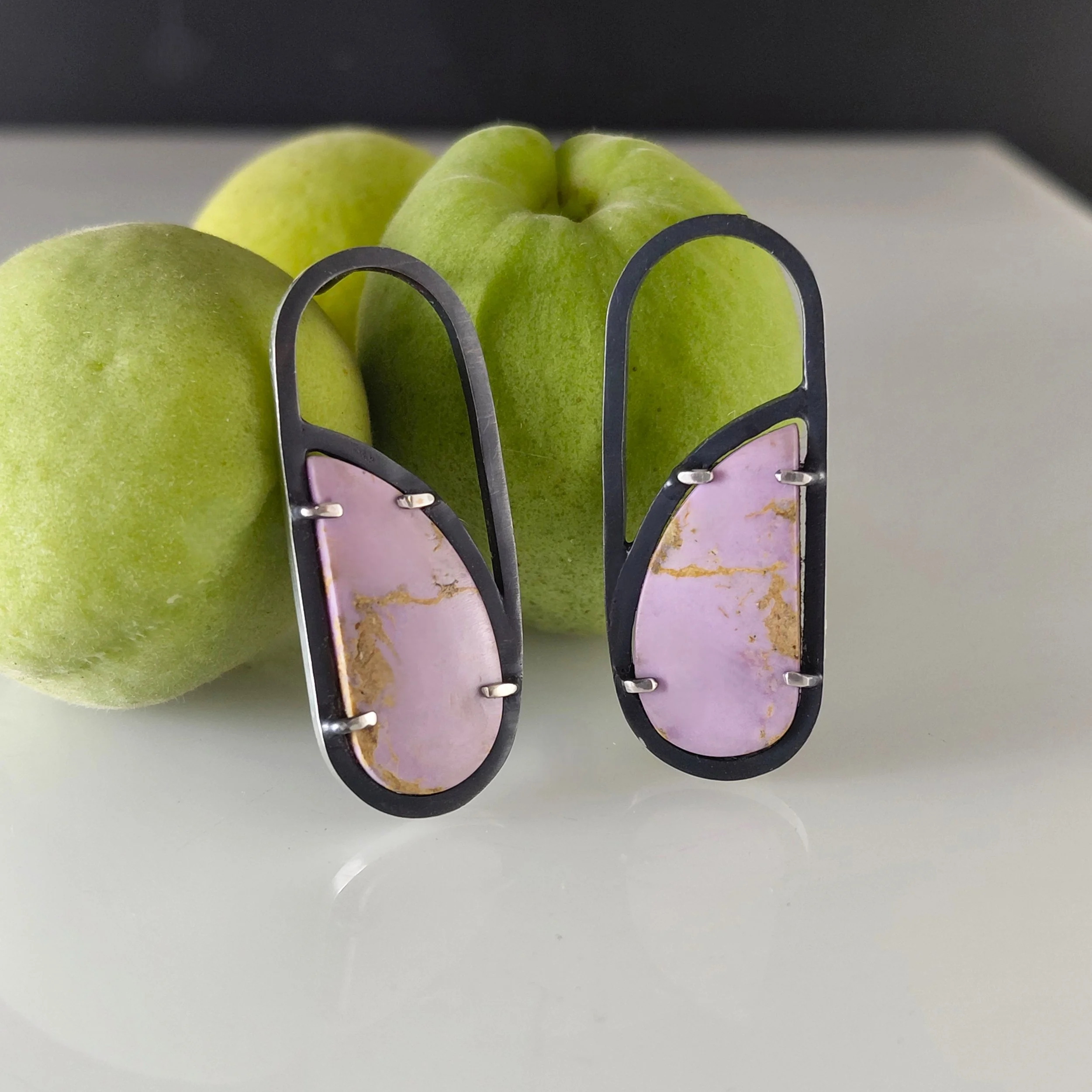 Pink Arch earrings (Inclusion series)