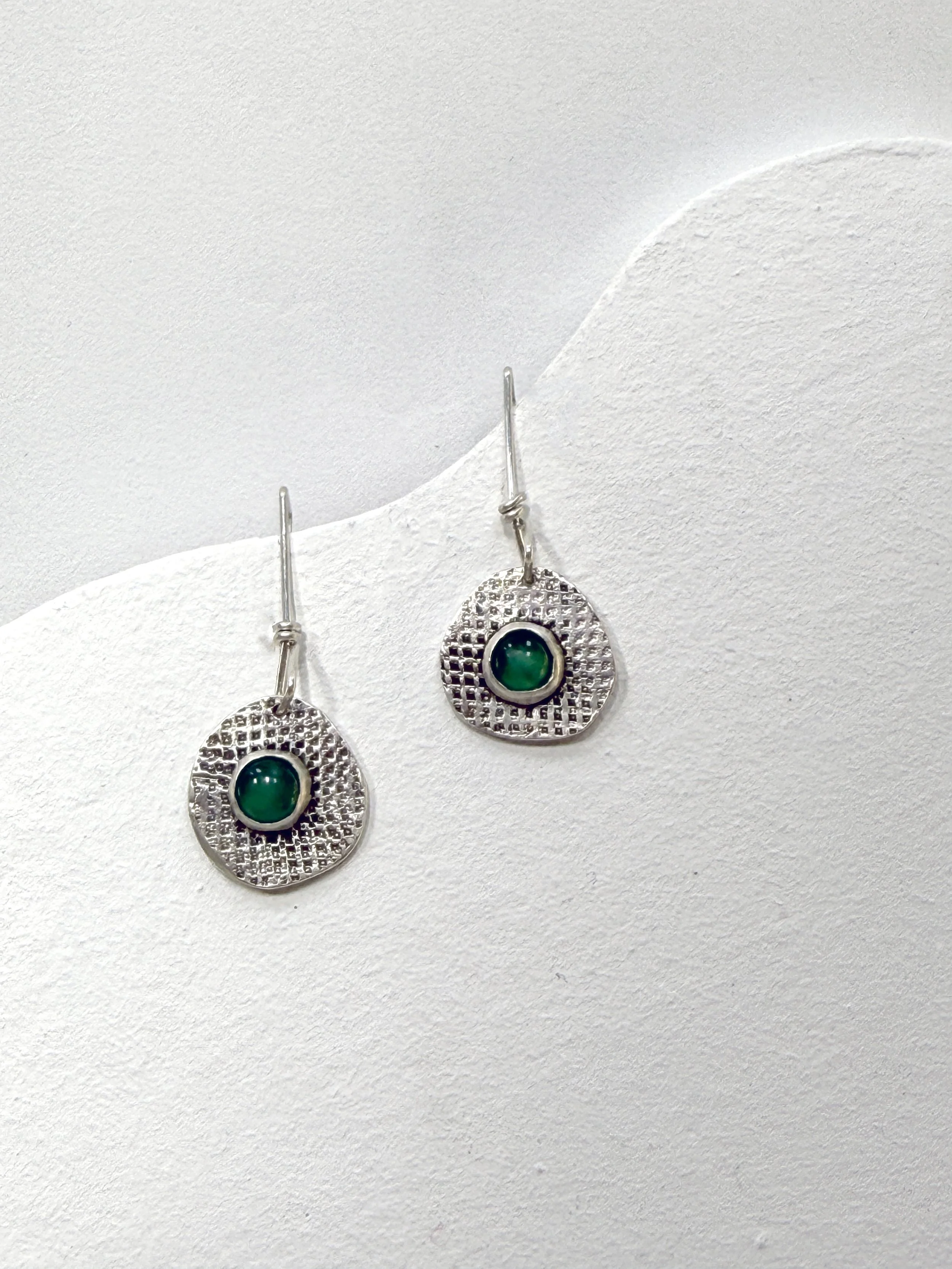Emerald Cabochon earrings