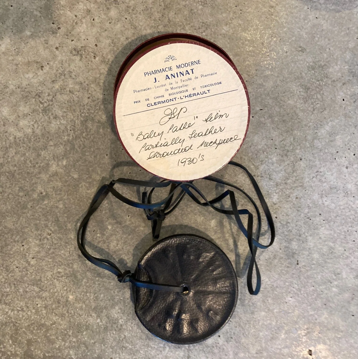 Baby Pathé Film fully leather shrouded neckpiece #1