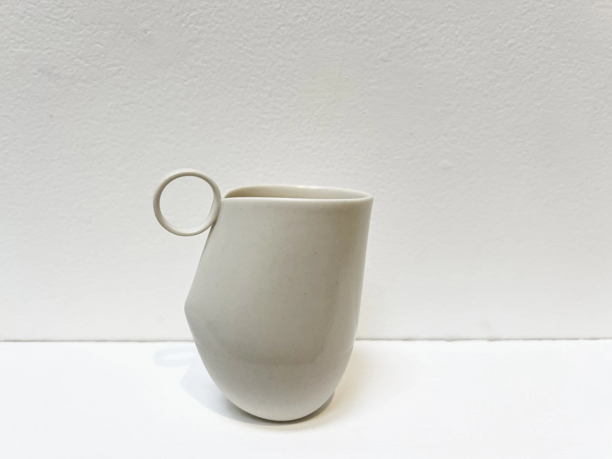 Folded cup in white #1