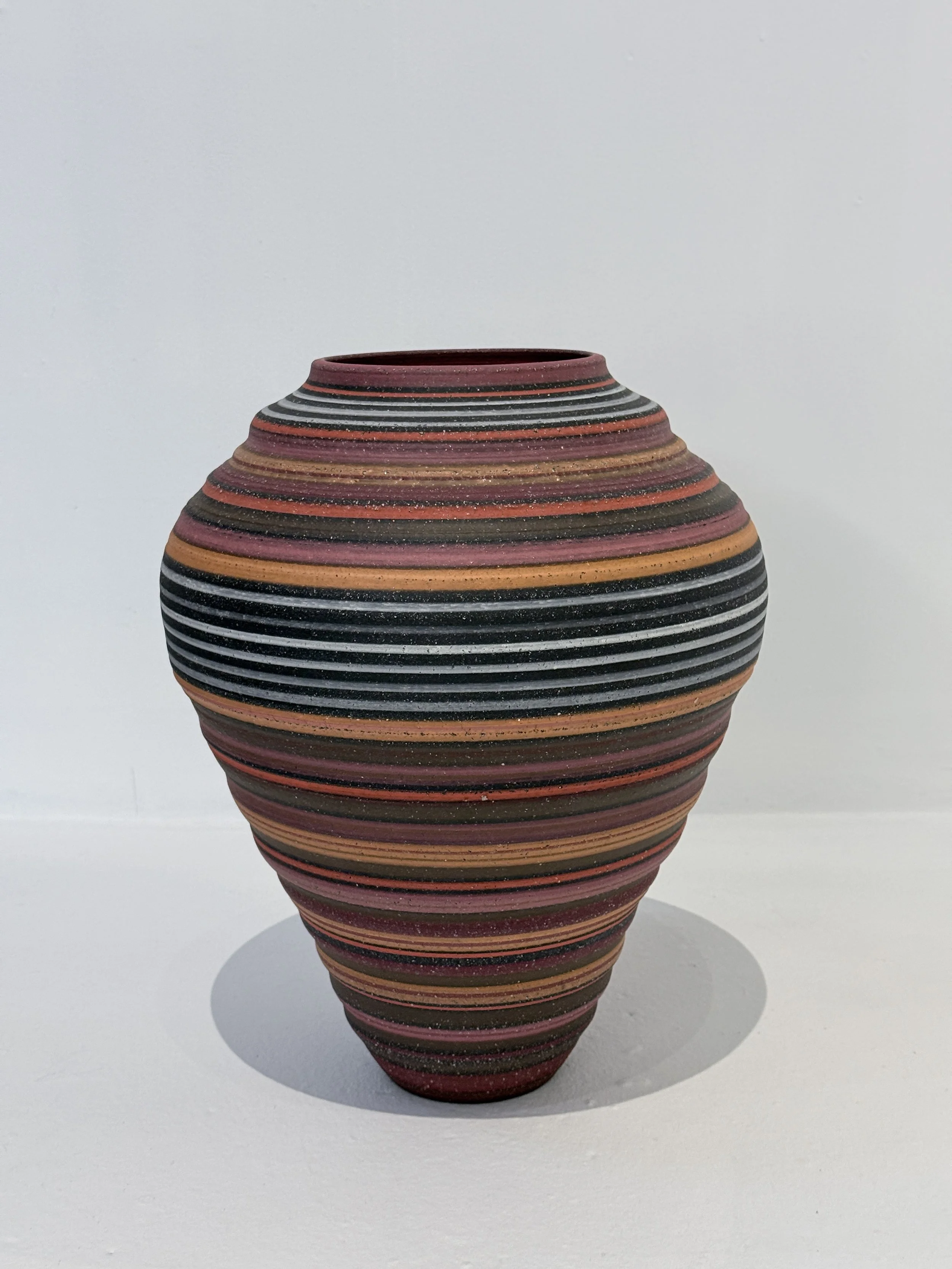 Rhythmic Forms Series, Vessel (oranges, liquorice and browns)