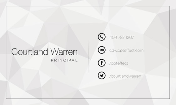 OptEffect business card
