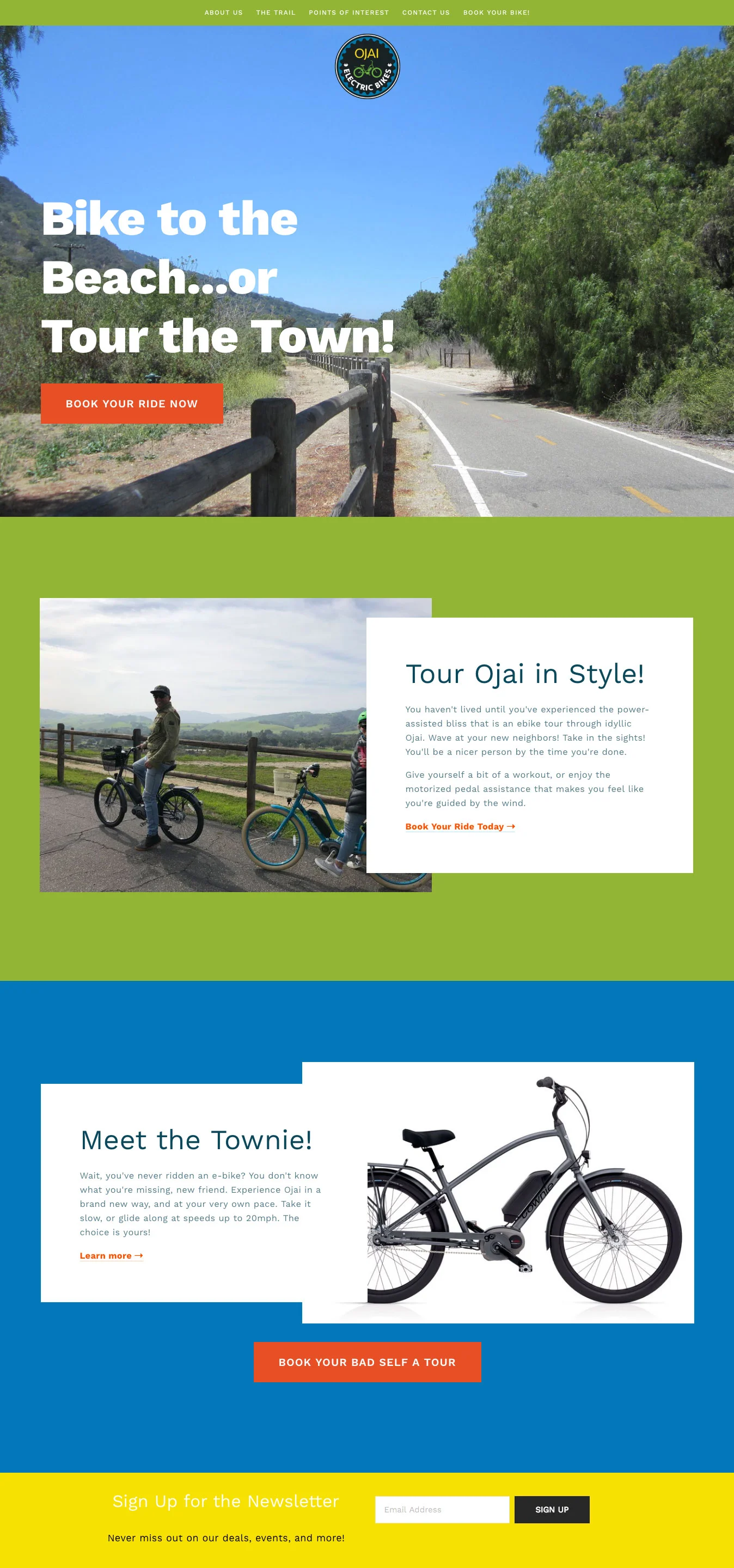 Ojai Electric Bikes (all site copy & design)