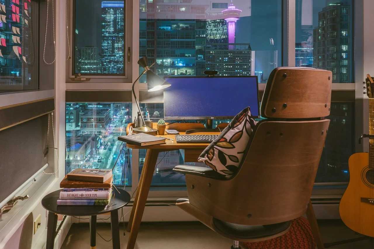 home office; office views; wfh; desk