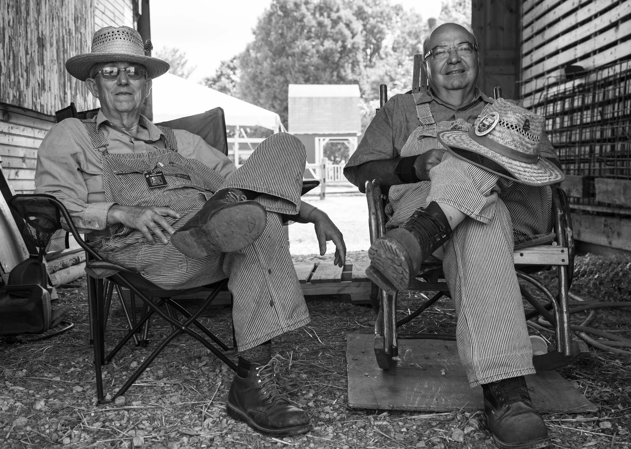 Farmers pose for a portrait during the 2017 Indiana State Fair.