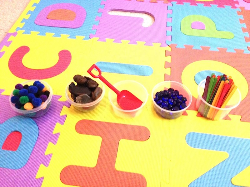 Sorting Objects from Dollar Tree 1