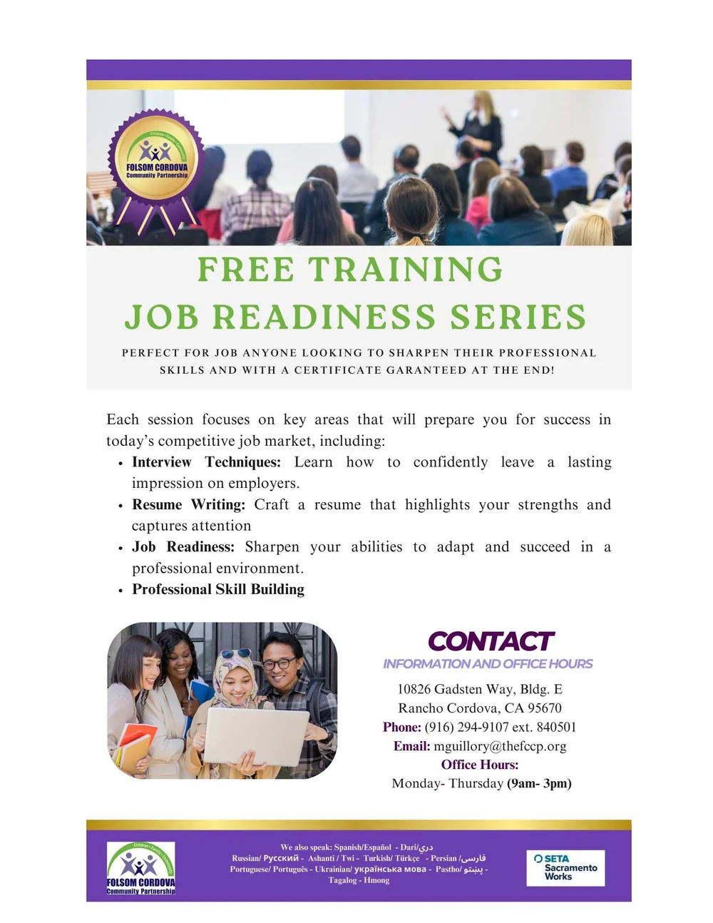 Employment — Folsom Cordova Community Partnership