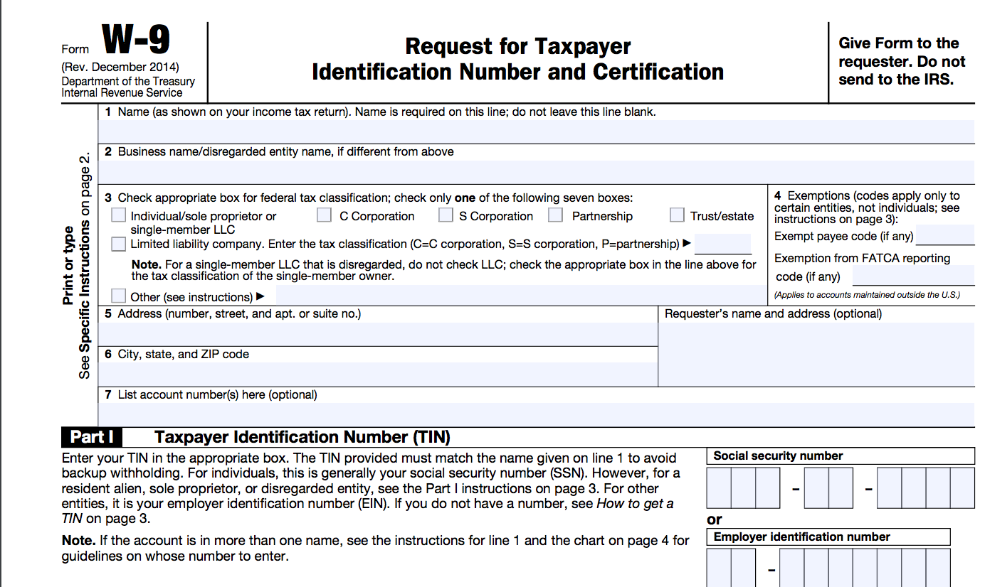 IRS Form W-9