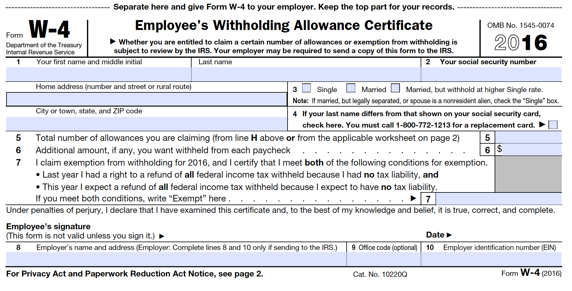 IRS Form W-4
