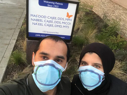 Dr. Nabeel Cajee, Dugoni alumnus teams up with School of Engineering and Computer Science, Library to 3D print masks
