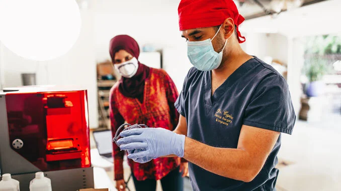 Manteca dentist 3D prints PPE for frontline workers