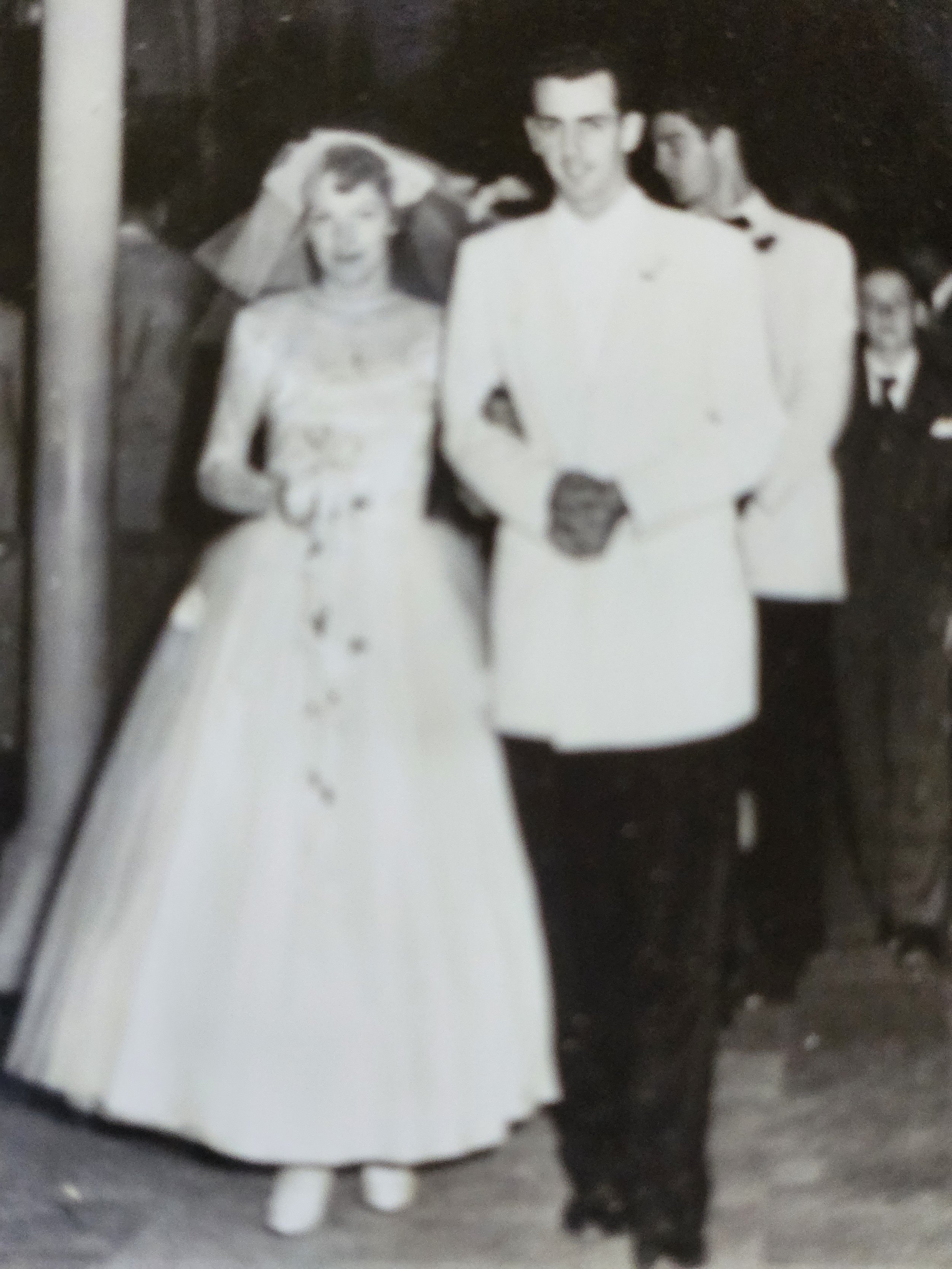 Wedding Day, St Leos Church, Oakland, 1952