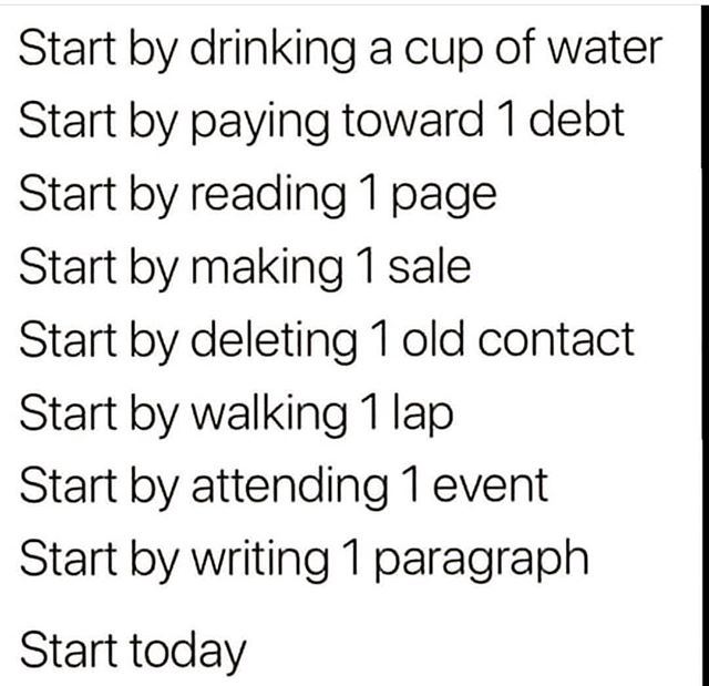 Thank you @ladystartups for this post. Just start. Just that one little thing. The first action is much easier than you think. Escape procrastination, escape the world of maybe, give it a go. You never know just how far you might go.
Repost from @ladystartups