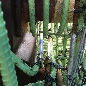 Mounted temperature sensor detail