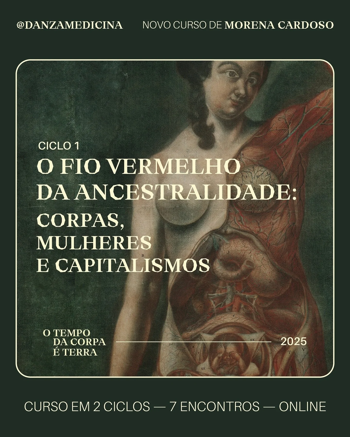 Nesse primeiro ciclo de estudos do novo curso online 2025 &ldquo;O tempo da corpa &eacute; Terra&rdquo;, faremos uma an&aacute;lise cr&iacute;tica e hist&oacute;rica das rela&ccedil;&otilde;es entre o capitalismo e as corpas femininas, destacando com