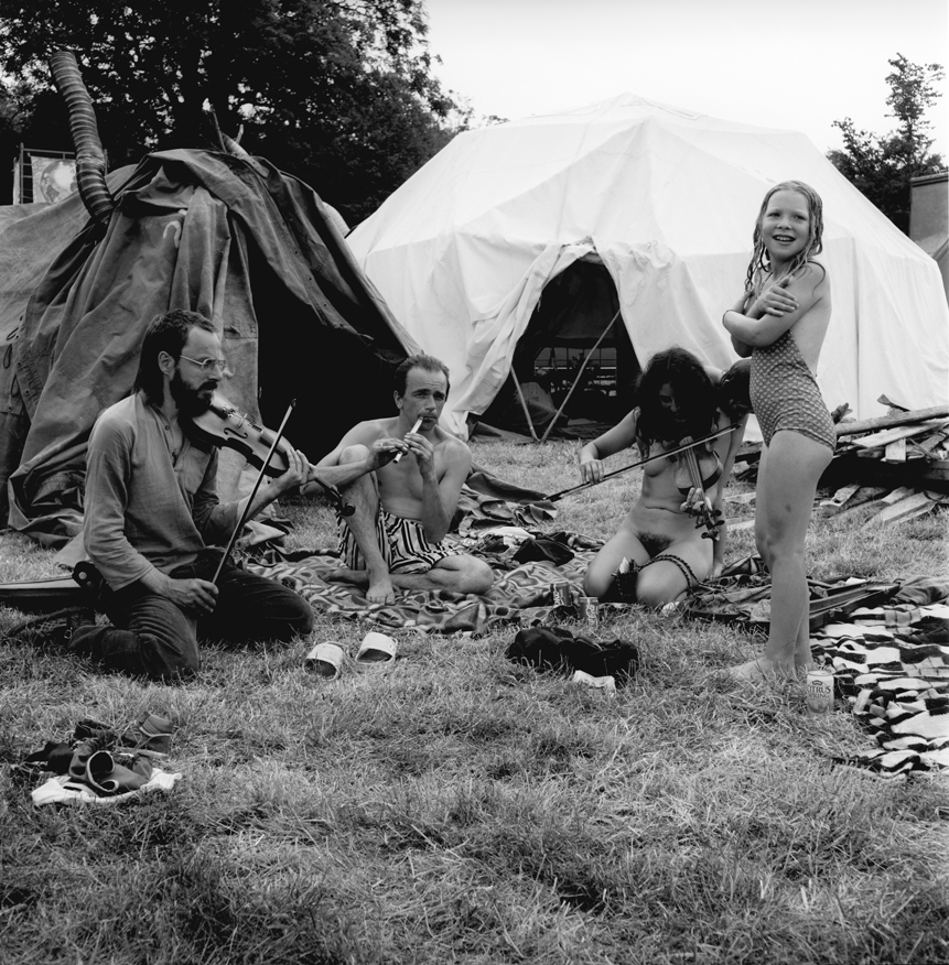 Violin And Penny Whistle In The Green Fields Glastonbury Festival 1989