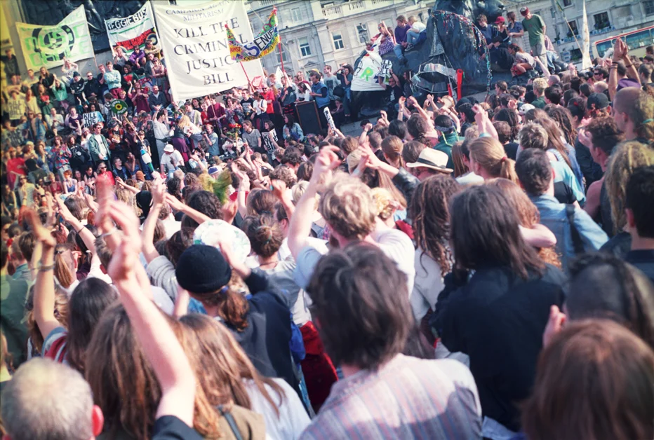 1st Anti Criminal Justice Act March Trafalgar Square London 1 May 94 902