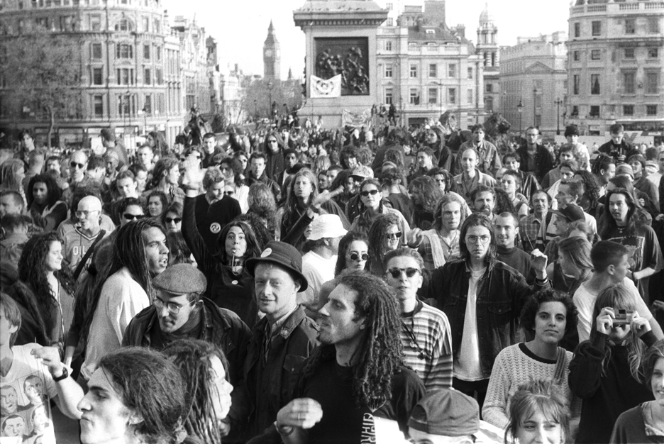 1st Anti Criminal Justice March Sunnyside Trafalgar Square Mayday 94 672