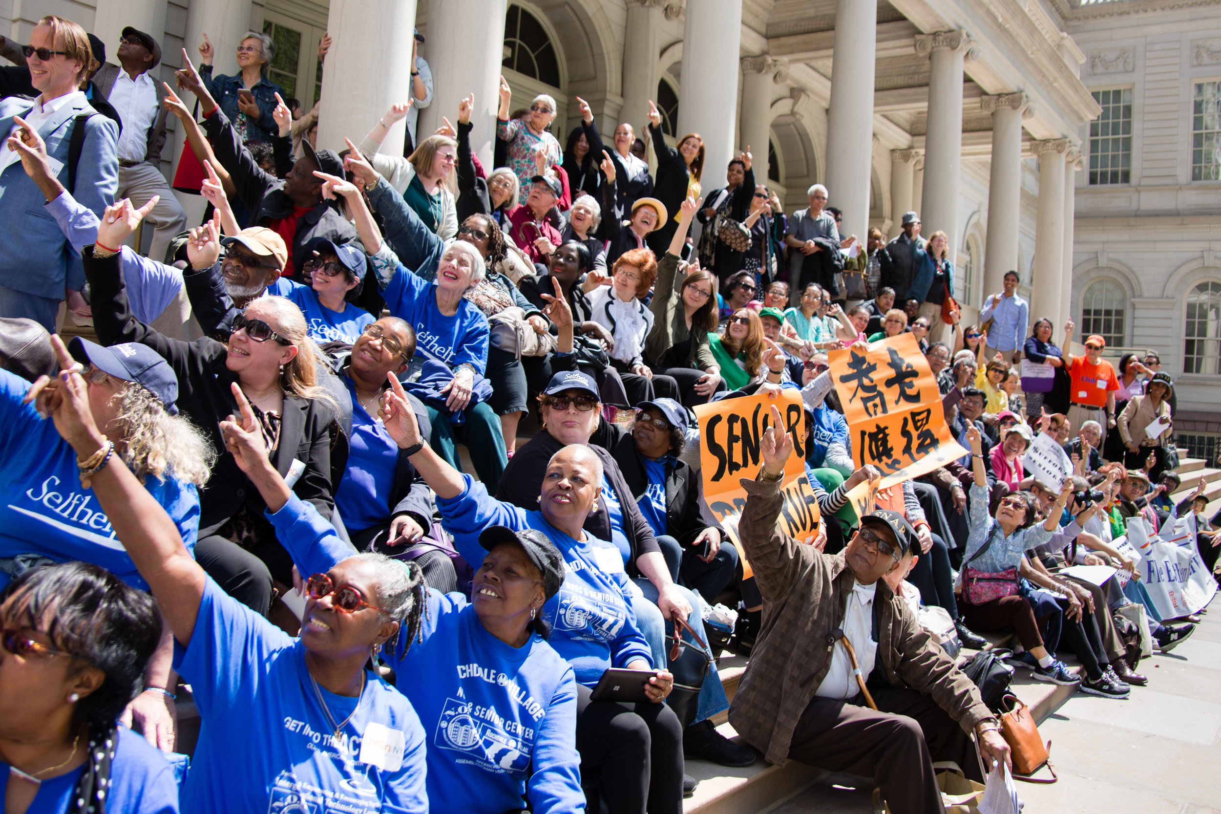 Seniors Point to the Mayor's Office, Calling for Investments
