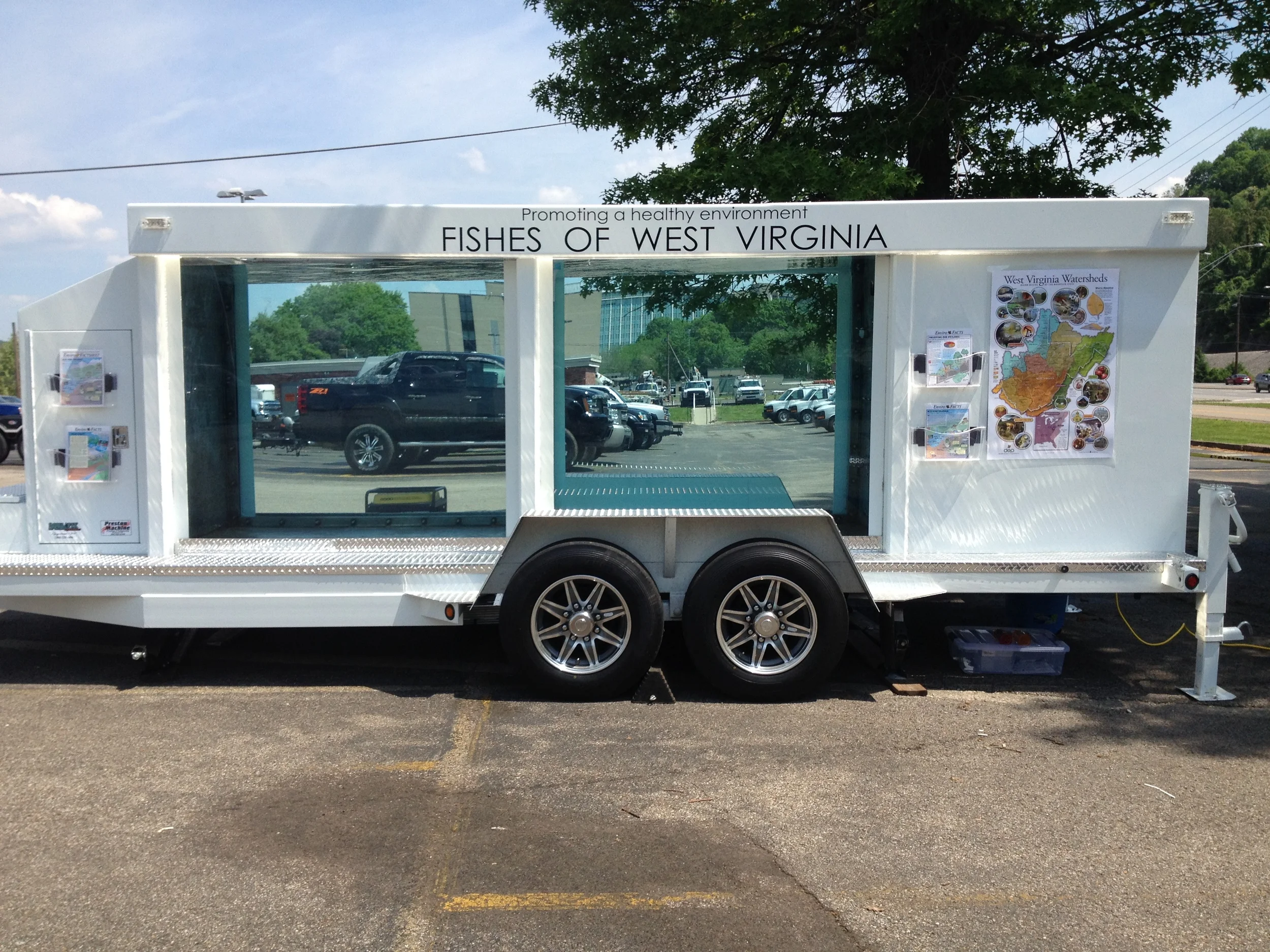 West Virginia DEP Mobile Aquarium we built with our partner, Preston Machine Inc .
