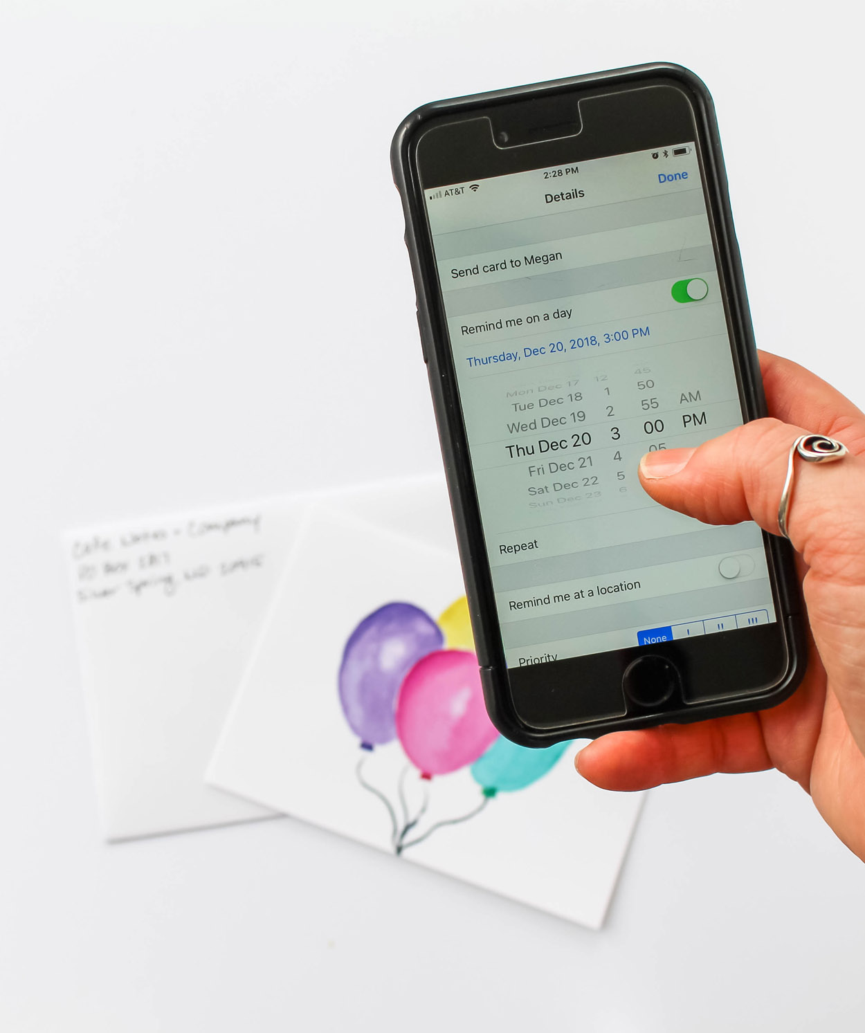 Cafe Notes + Company How To Never Miss an Important Date Tech Tools - Phone and Cards.jpg