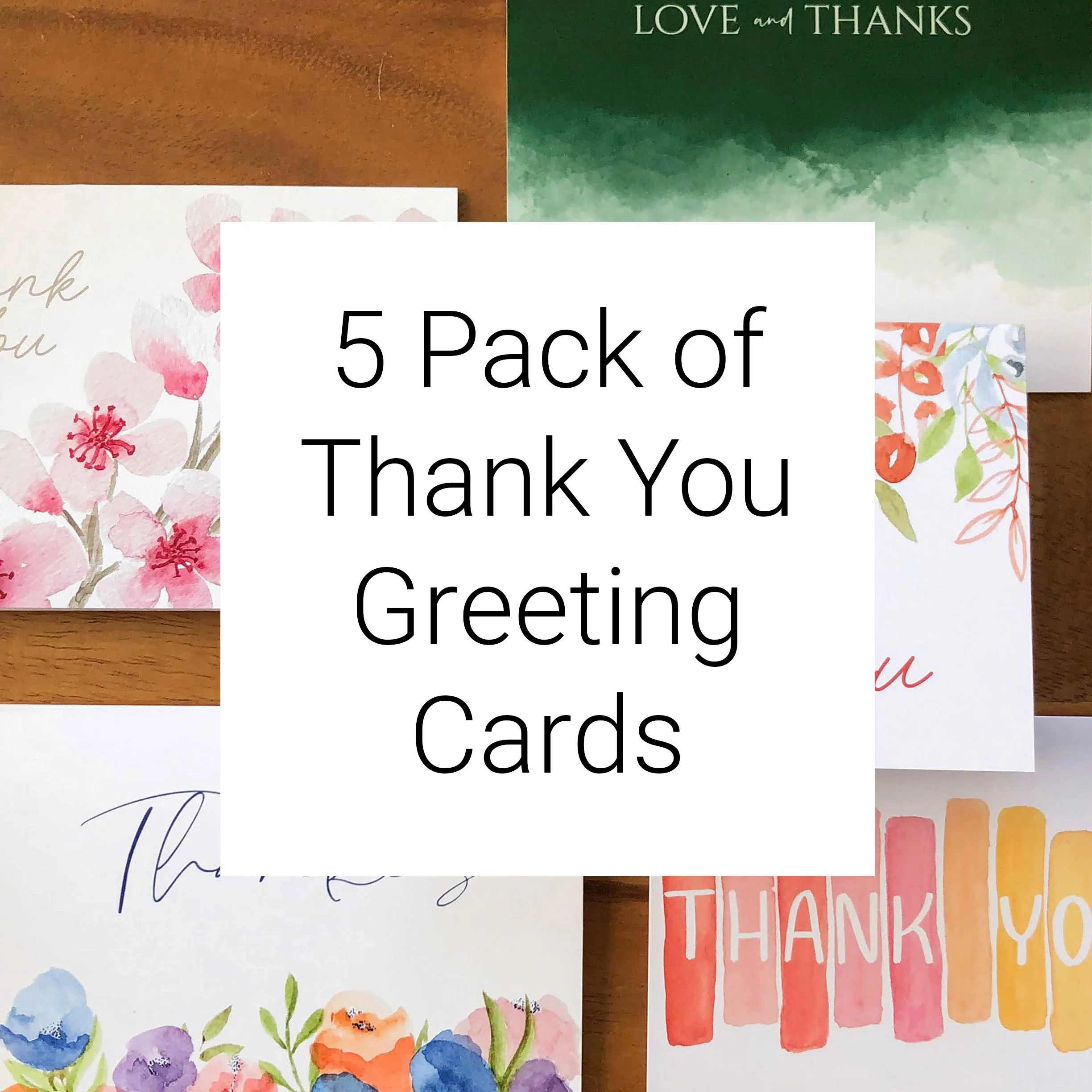 Hand painted watercolor multipacks of greeting cards at discounted