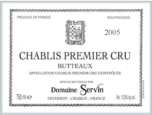 Chablis Premier Cru "Butteaux"