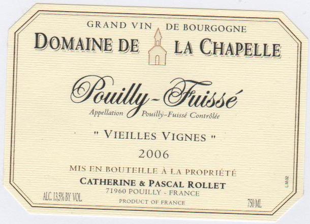 Pouilly- Fuissé Vieilles Vignes