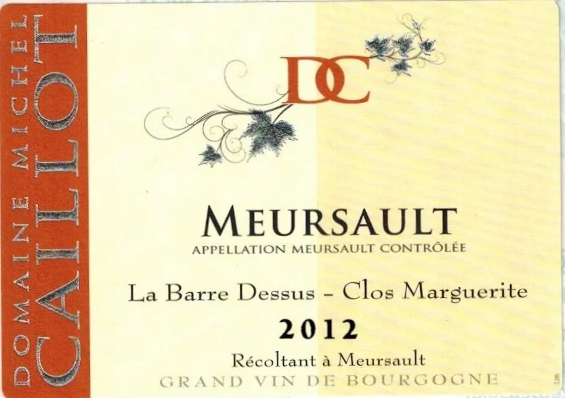 Meursault "La Barre Dessus-Clos Marguerite"