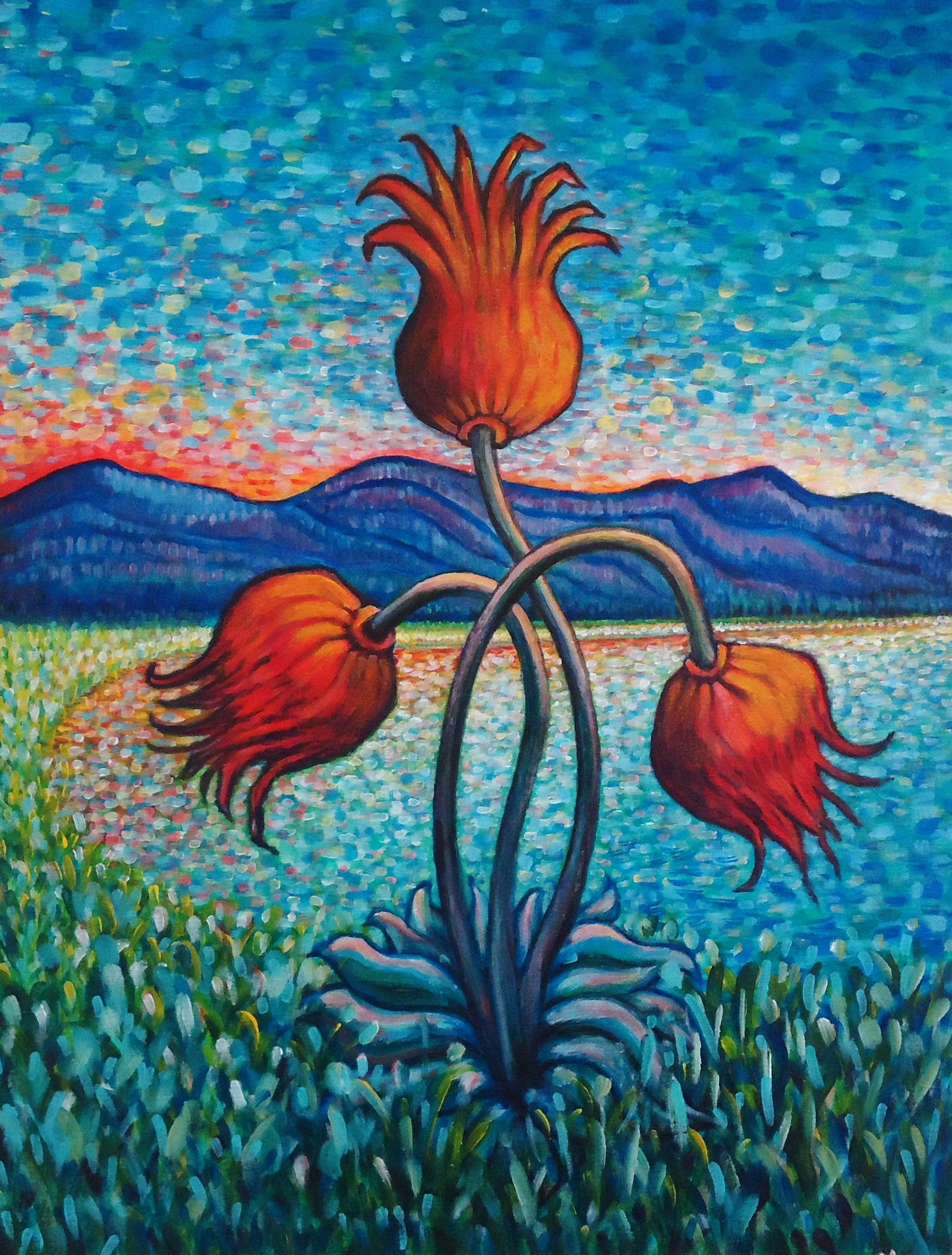#14 THREE RED FLOWERS