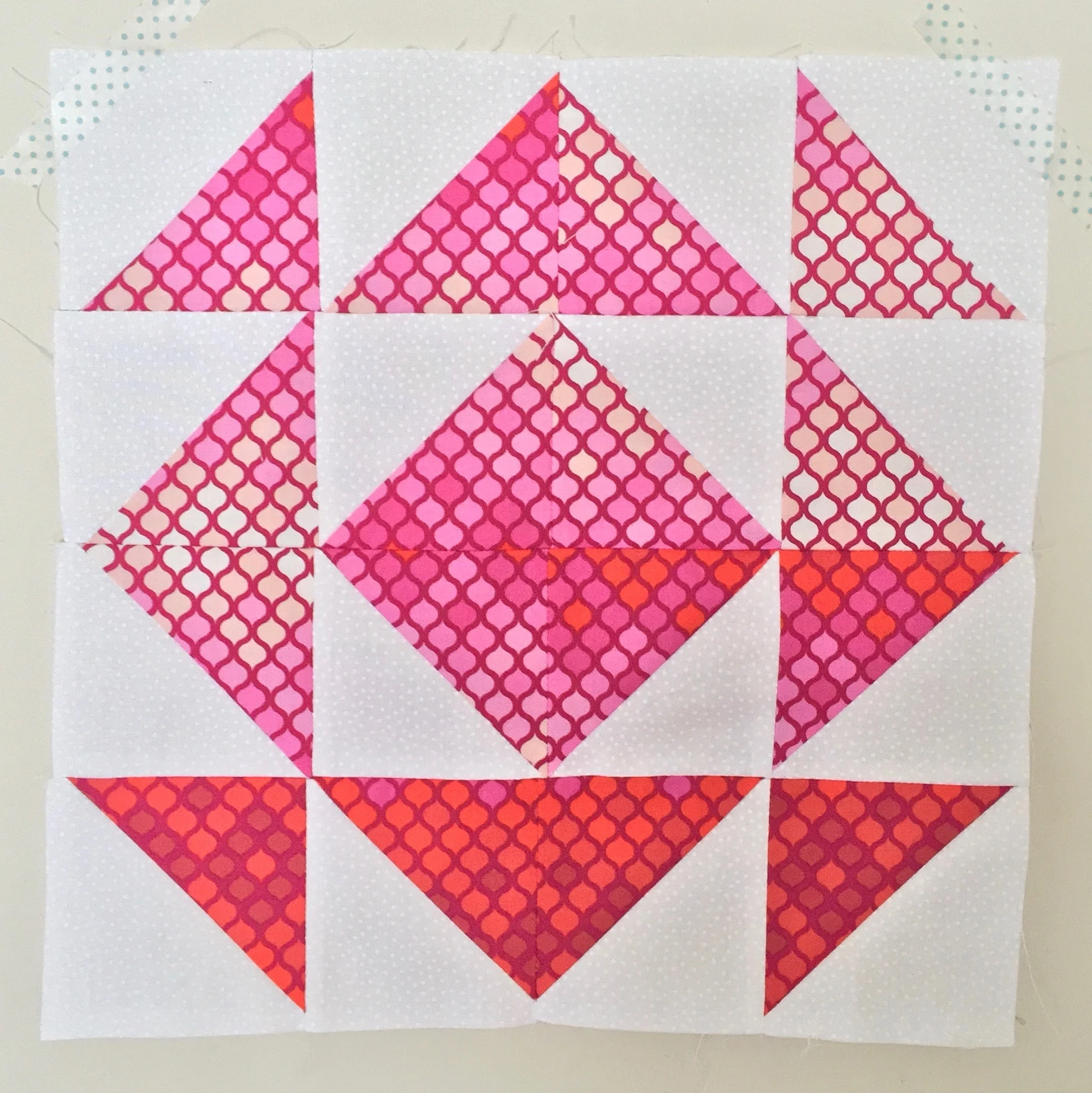 Mosaic Half Square Triangle Quilt Block