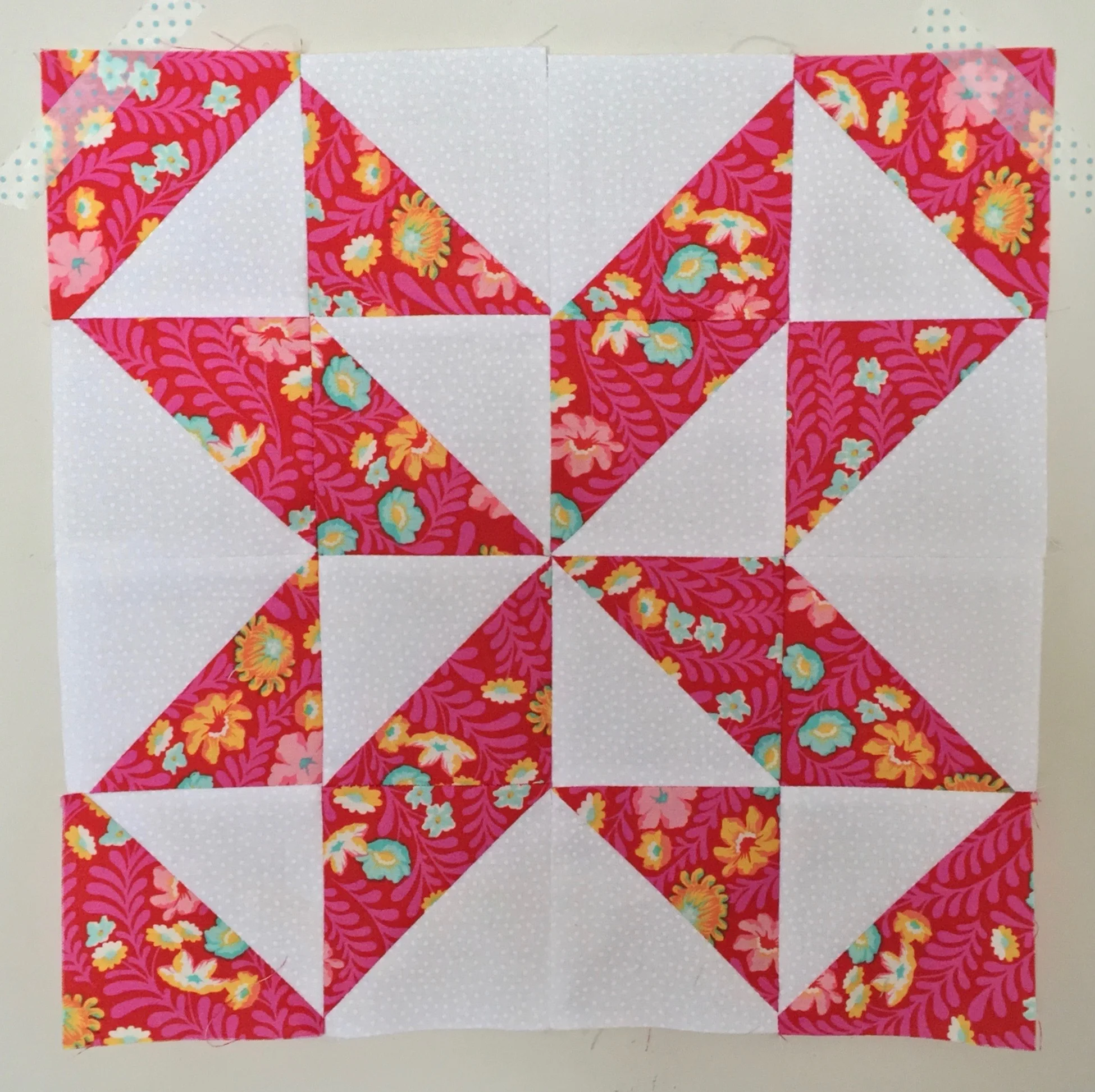 Pierced Star Half Square Triangle Quilt Block