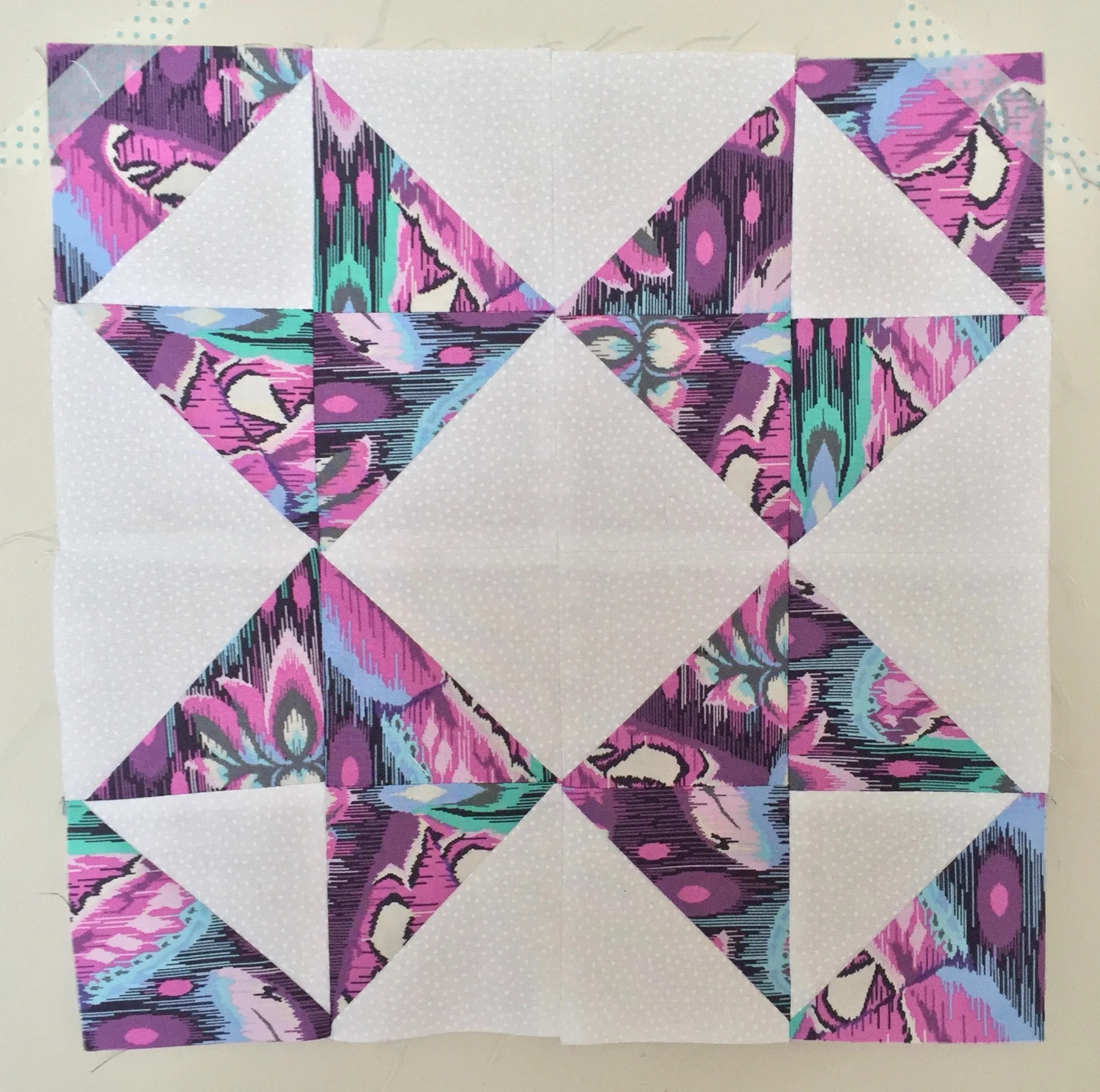 Star Half Square Triangle Quilt Block