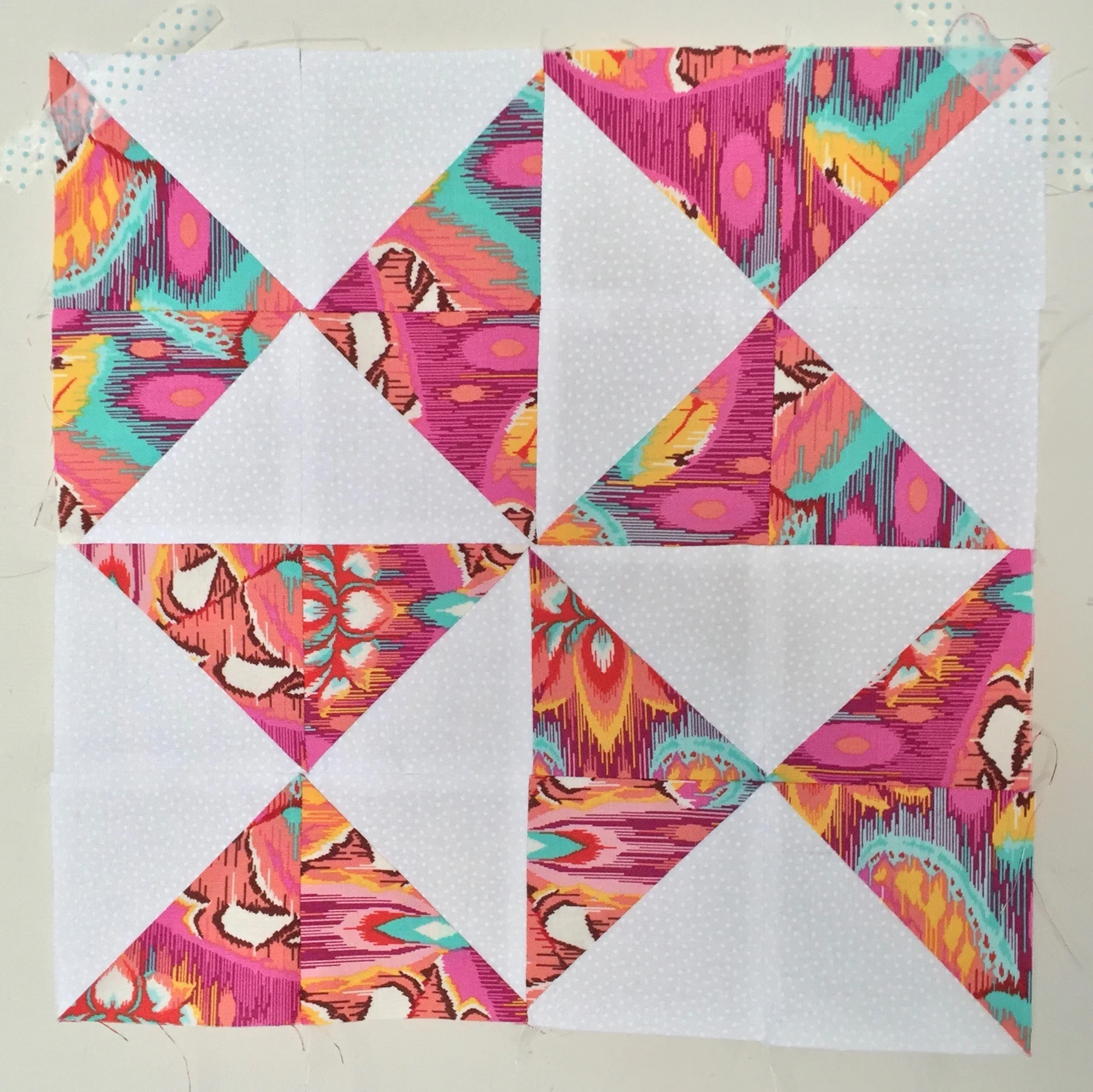 Hourglass Half Square Triangle Quilt Block