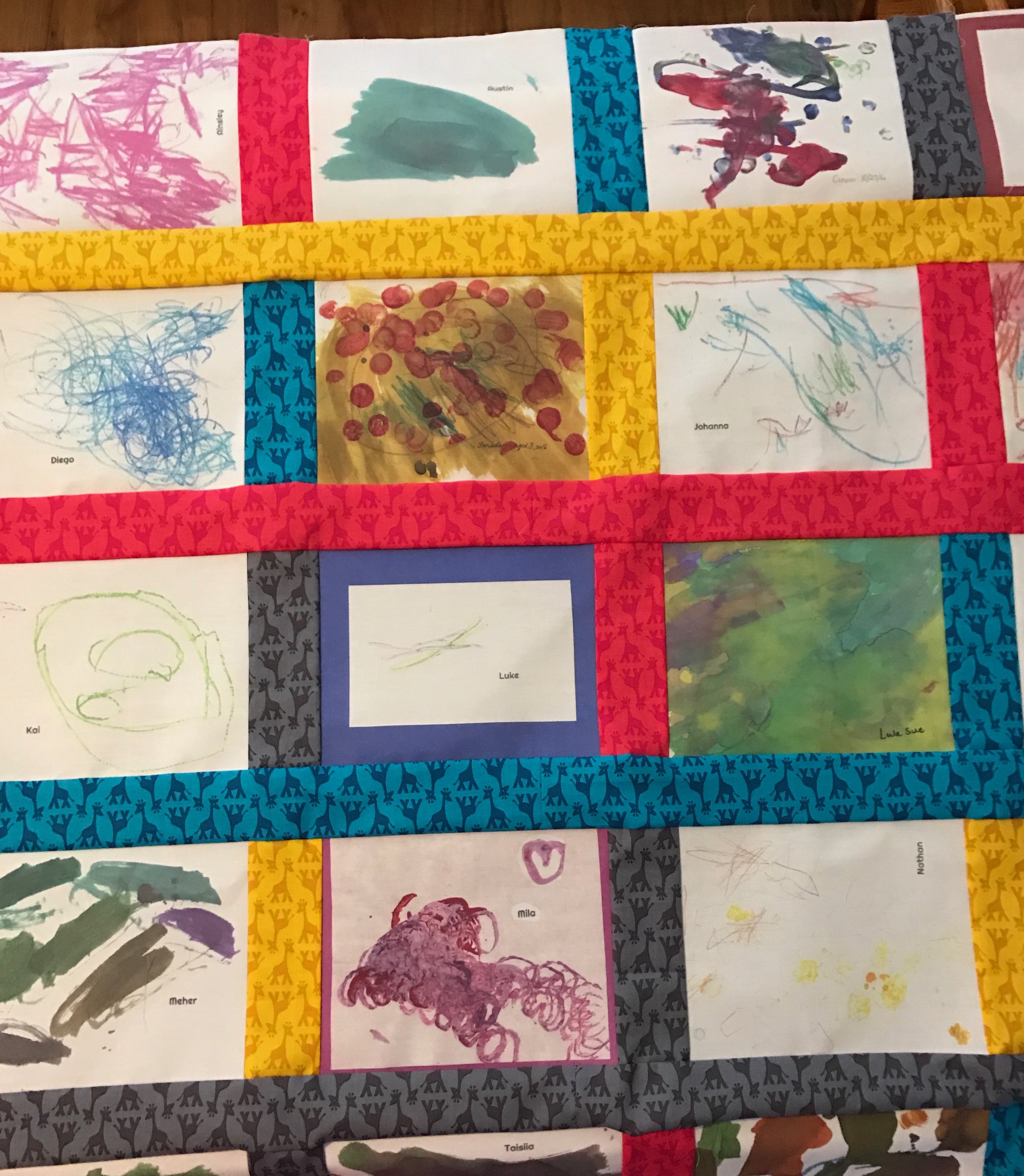 Preschool Art Quilt by Carrie Actually