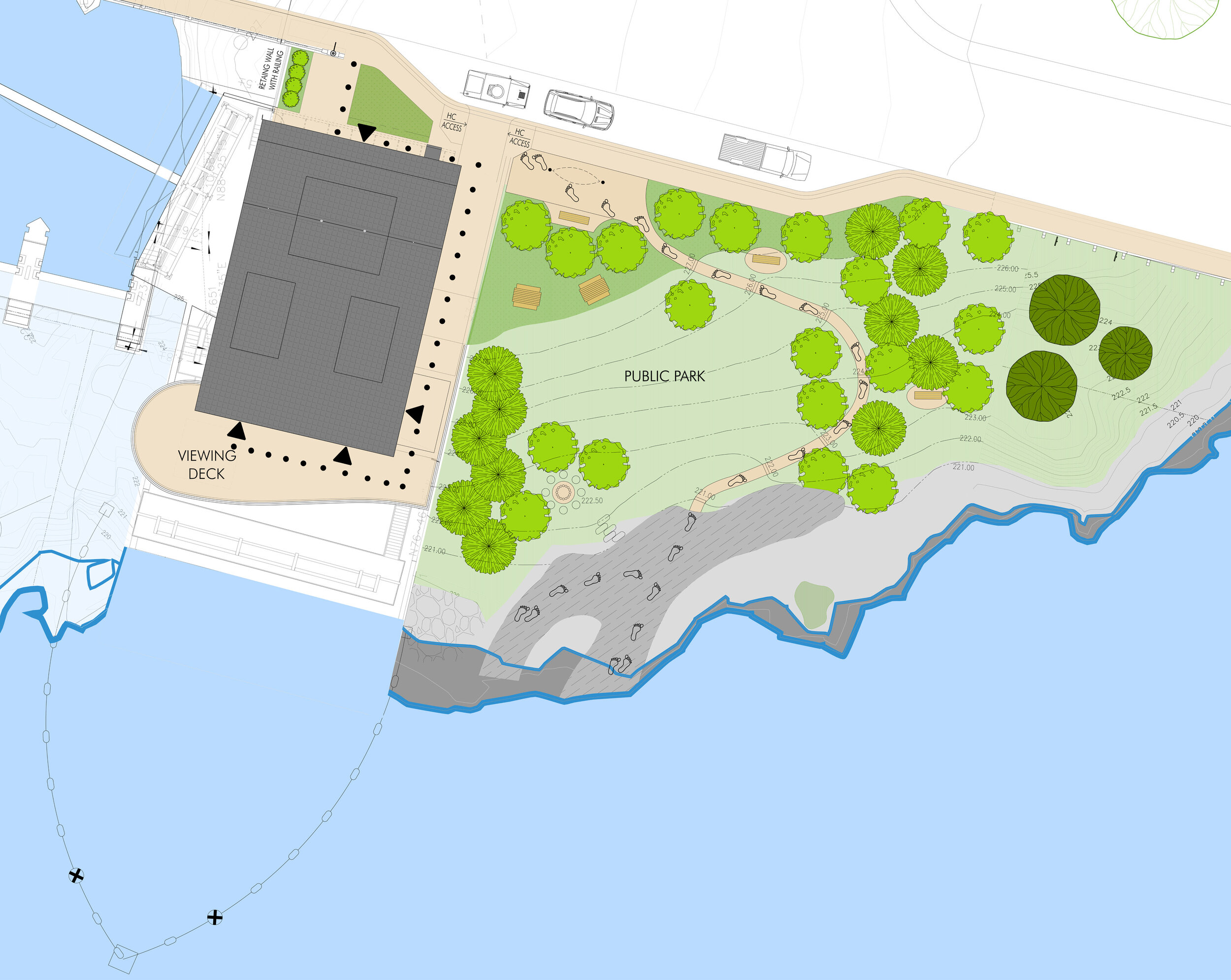  Site plan showing power house and park next door 