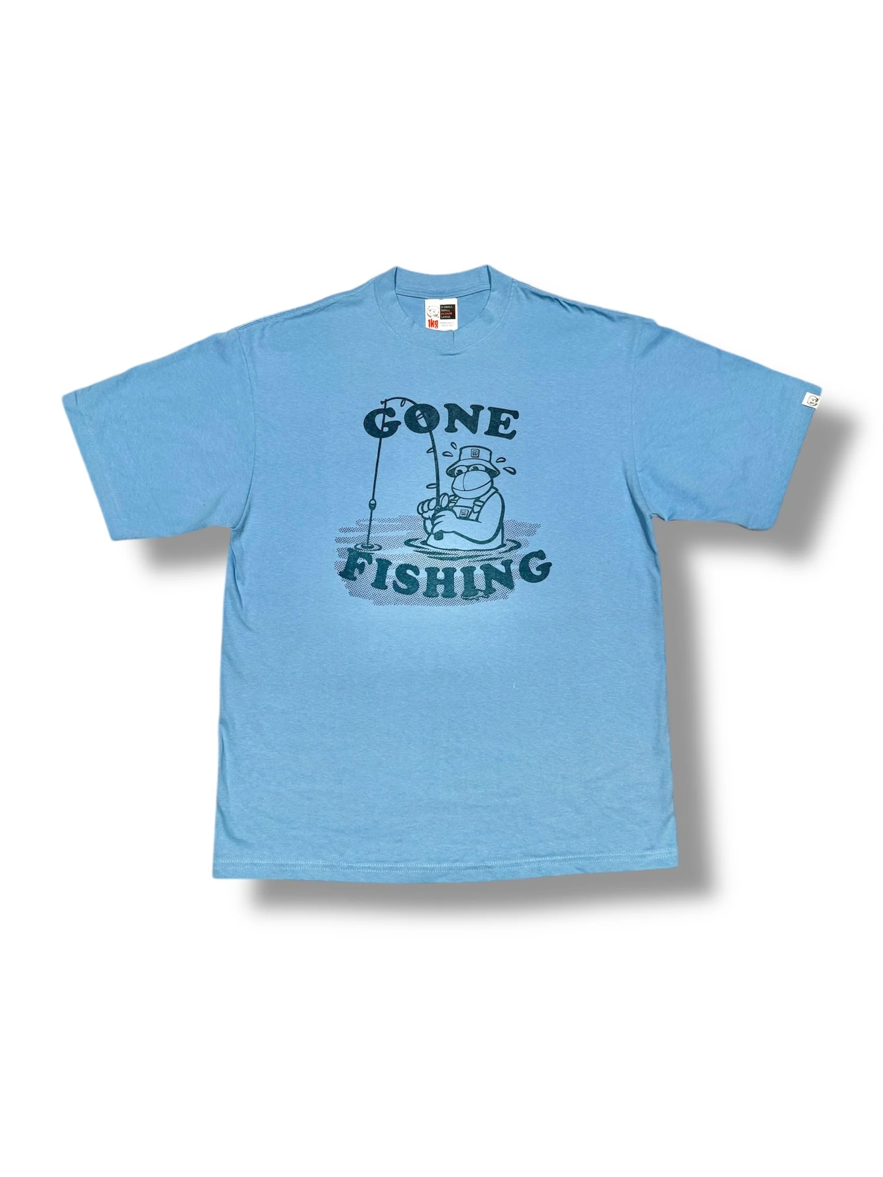 GONE FISHIN TEE BLUE