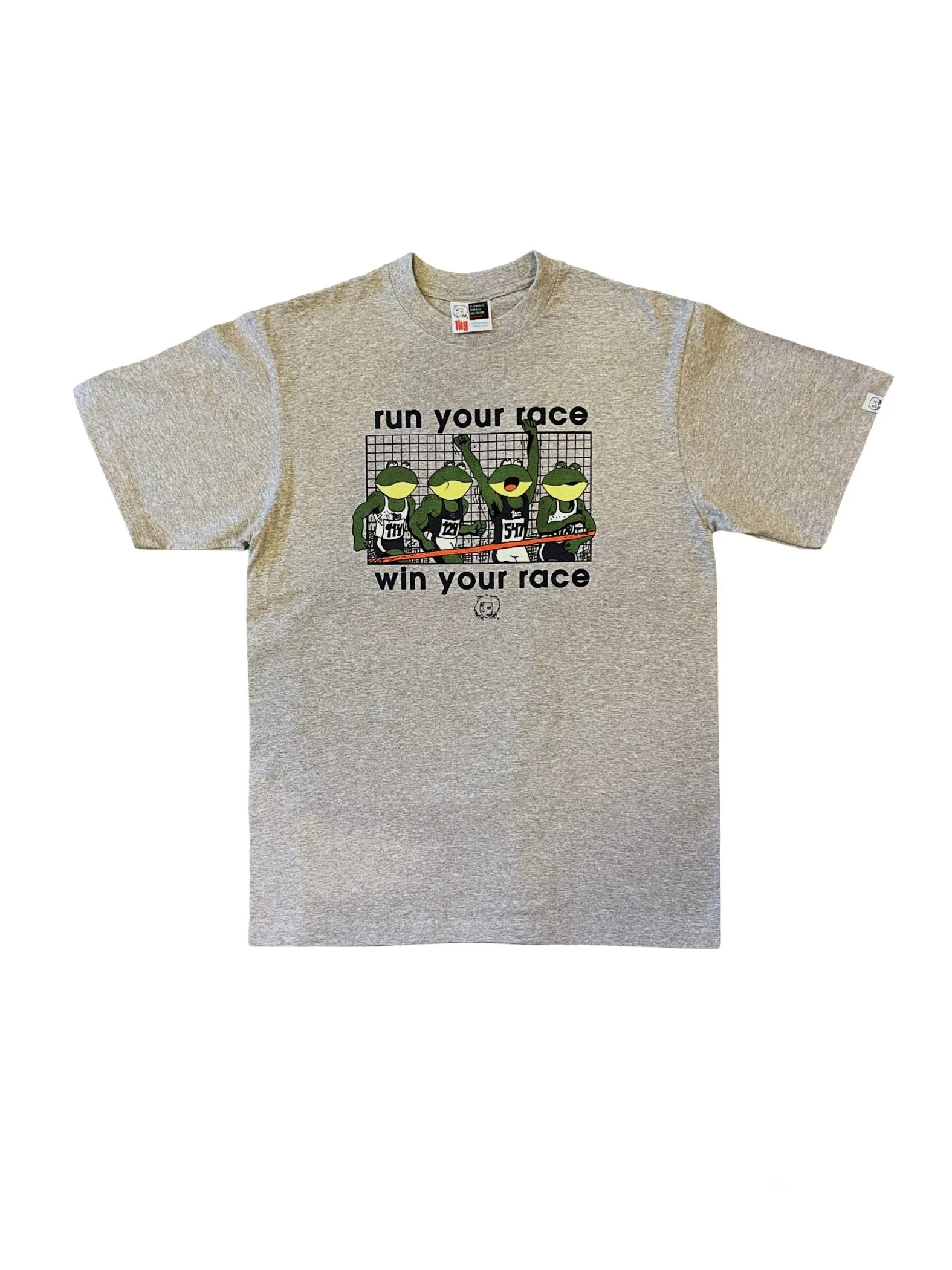 'RUN YOUR RACE' TEE SPORT GREY