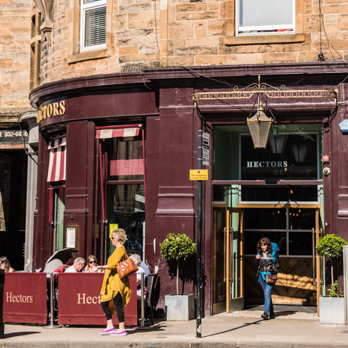 Hectors for alfresco lunch. Copyright Martin C Stewart