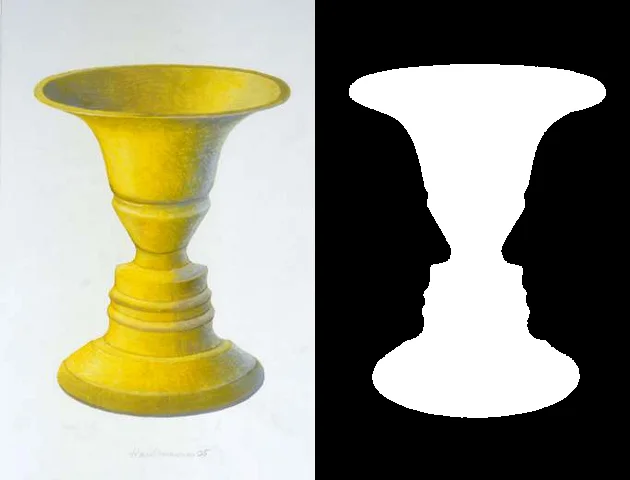For visual learners, Rubin’s vase illustrates the artistic concept of negative space.