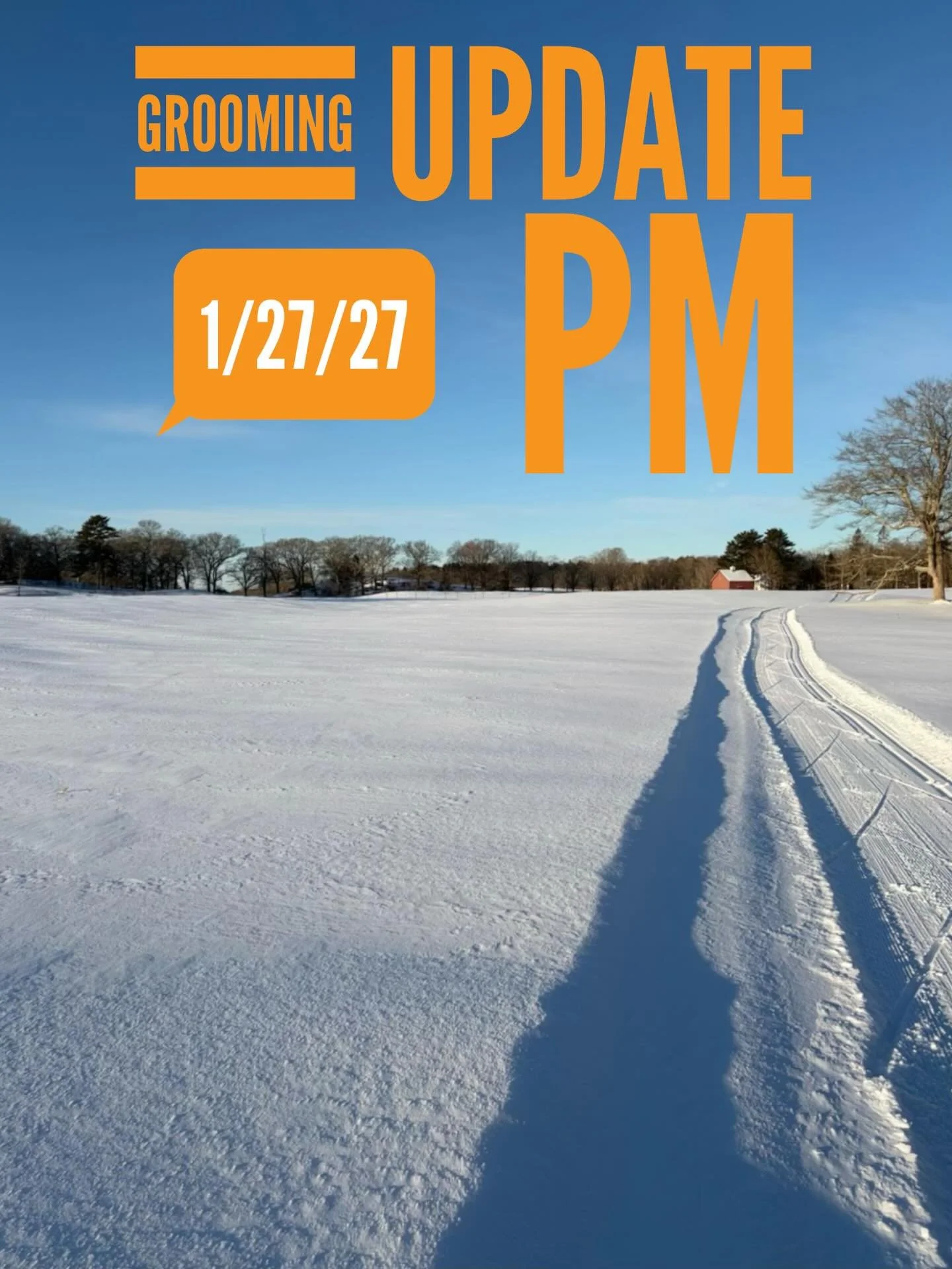 Tuesday Evening Update:

Our dedicated team had both the sled and UTV in action (and a few times out-of-action!) all day. 💪🤙👏

❄️❄️❄️❄️❄️❄️❄️❄️❄️❄️❄️

Refreshed: Waldingfield and Goodhue, The Plains Loop, the CLA Loop in the Grassrides Woods, Gras
